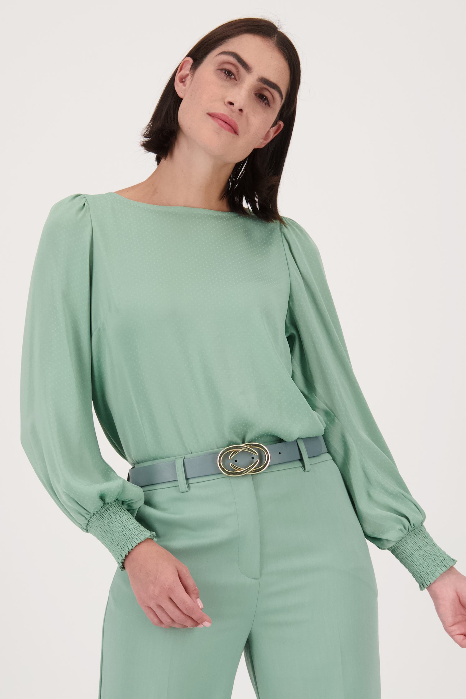 Blouse fine vert clair de D'Auvry pour Femmes
