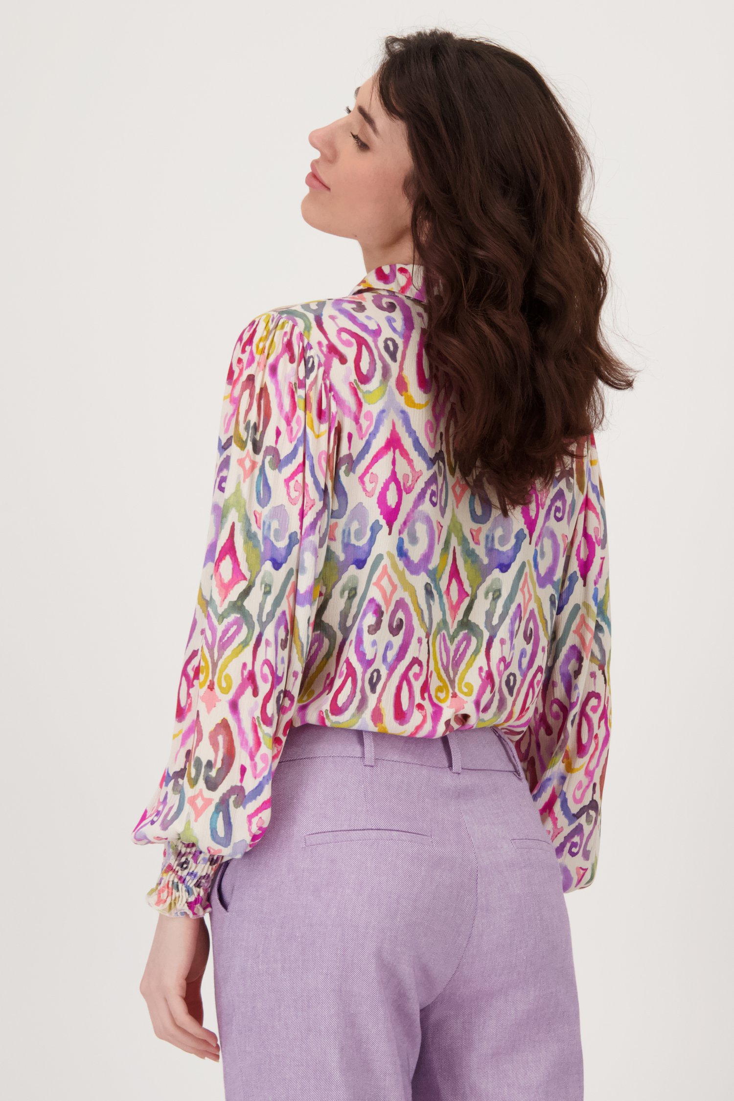 Blouse met kleurrijke aquarelprint van Geisha voor Dames