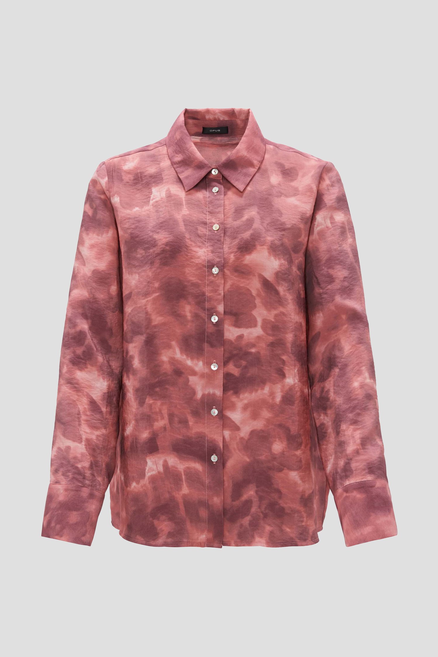 Blouse met roze aquarelprint van Opus voor Dames