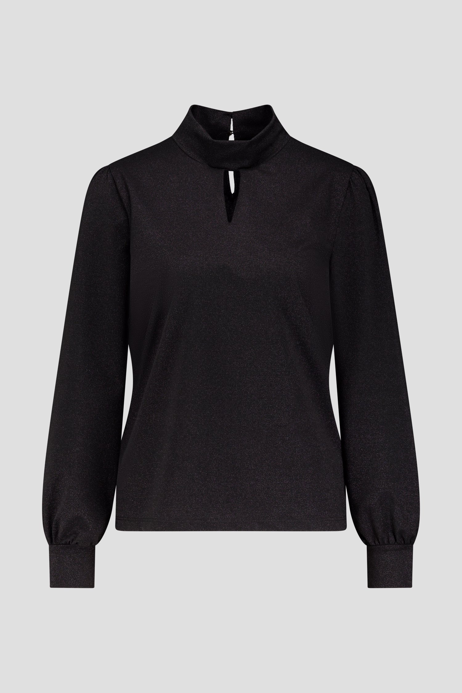 Photo produit 1 de Blouse noire à paillettes avec encolure en V de Geisha pour Femmes