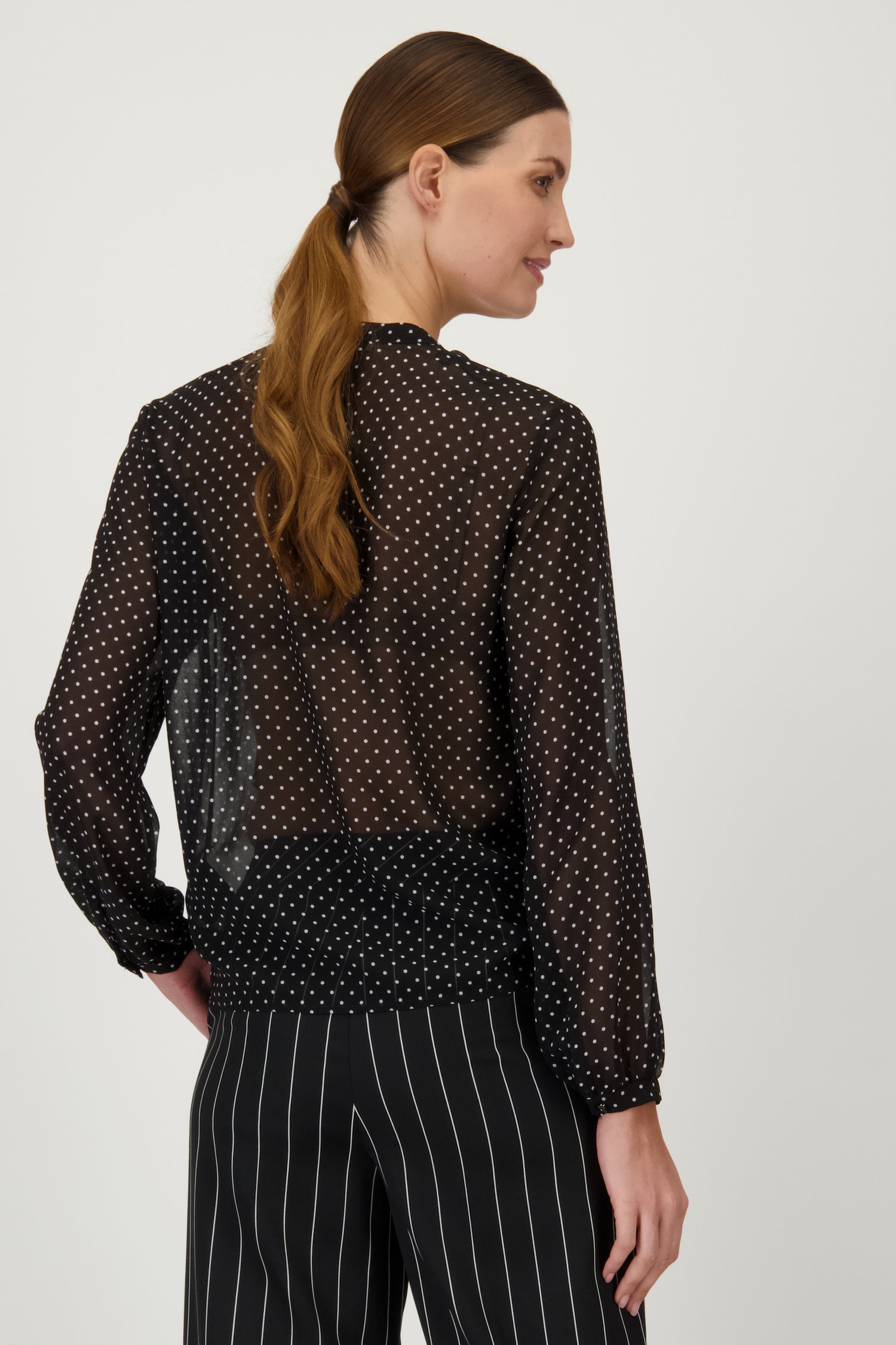Blouse noire à pois de D'Auvry pour Femmes