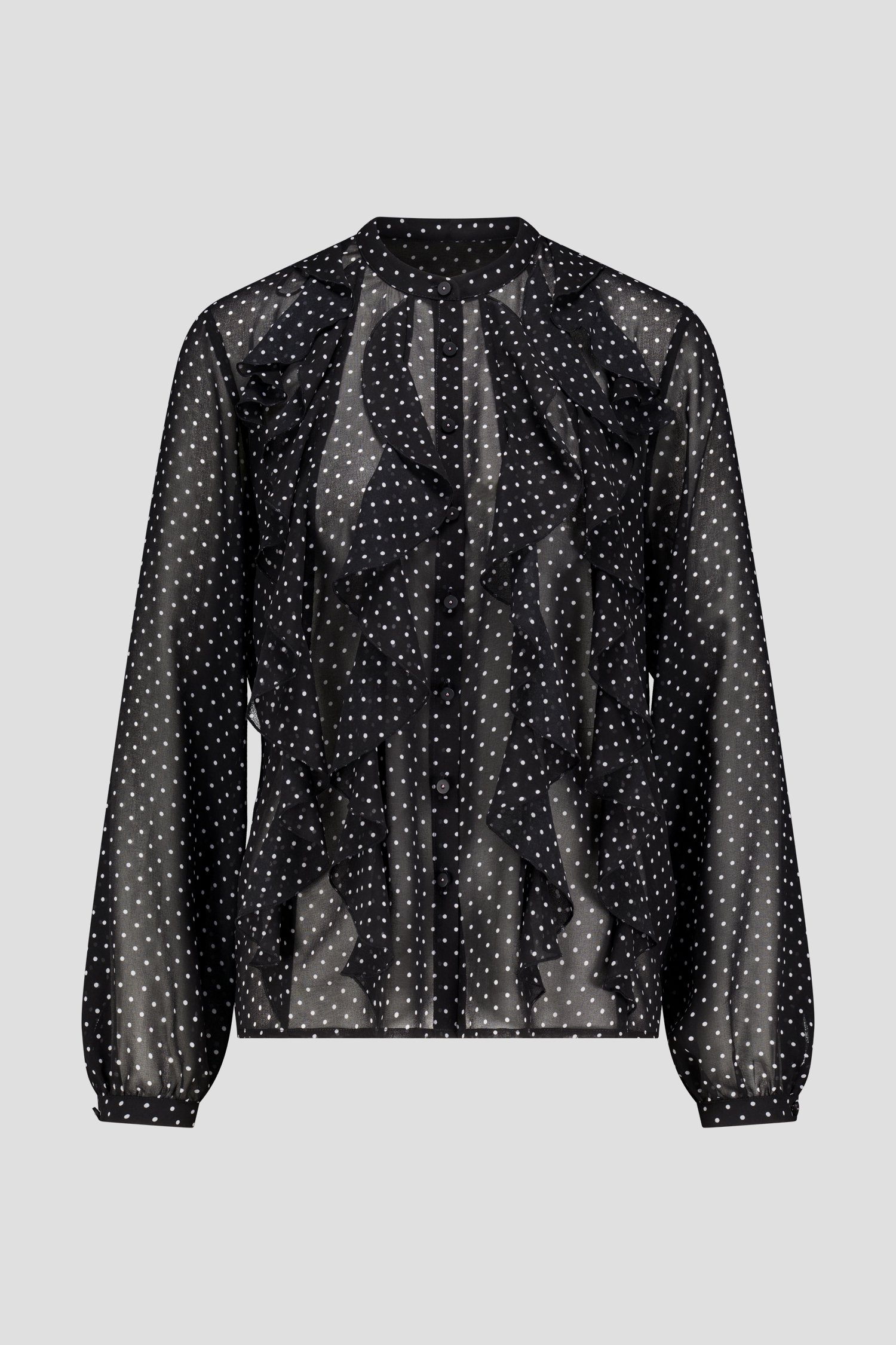 Blouse noire à pois de D'Auvry pour Femmes