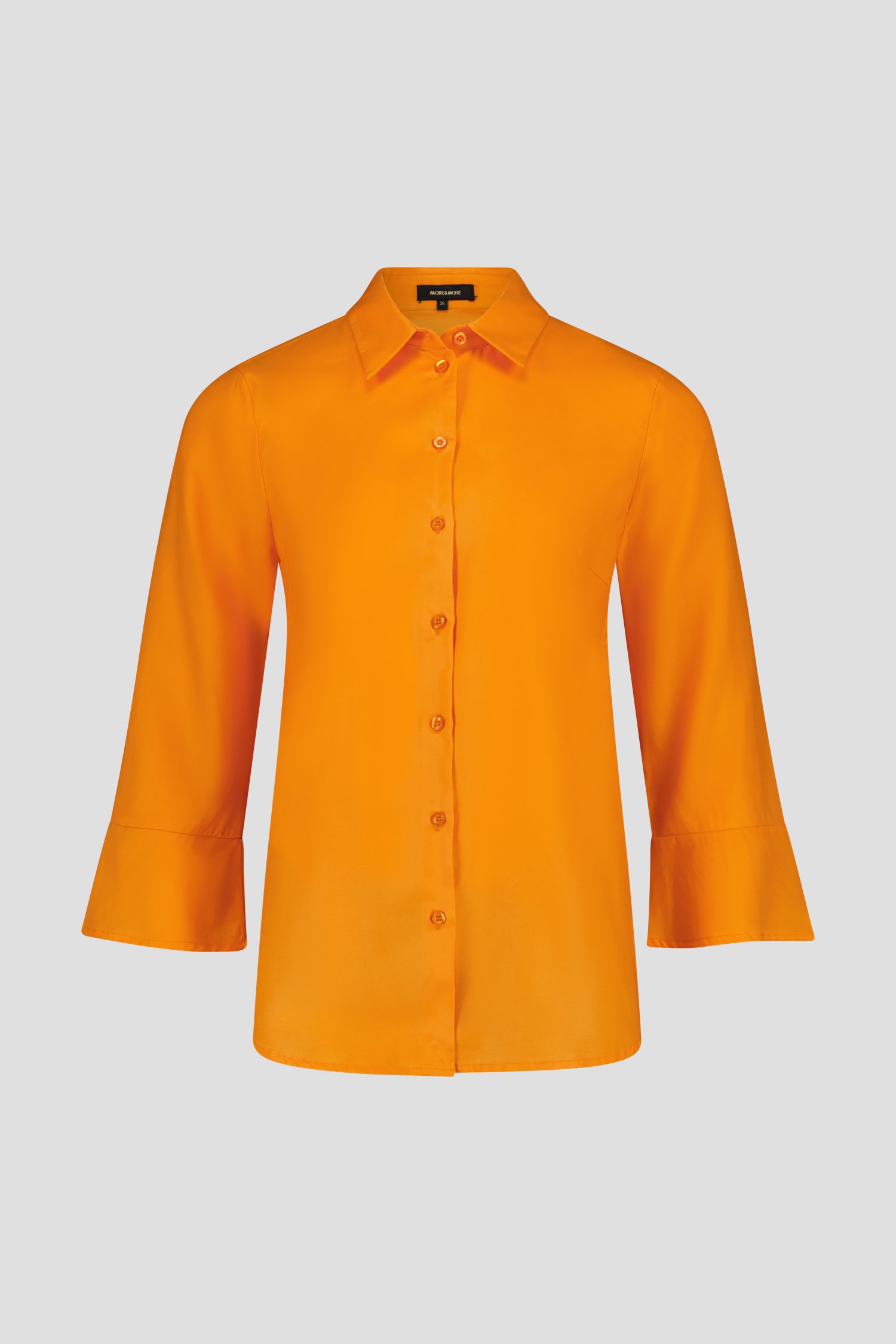 Blouse orange à manches 3/4 élégantes de More & More pour Femmes