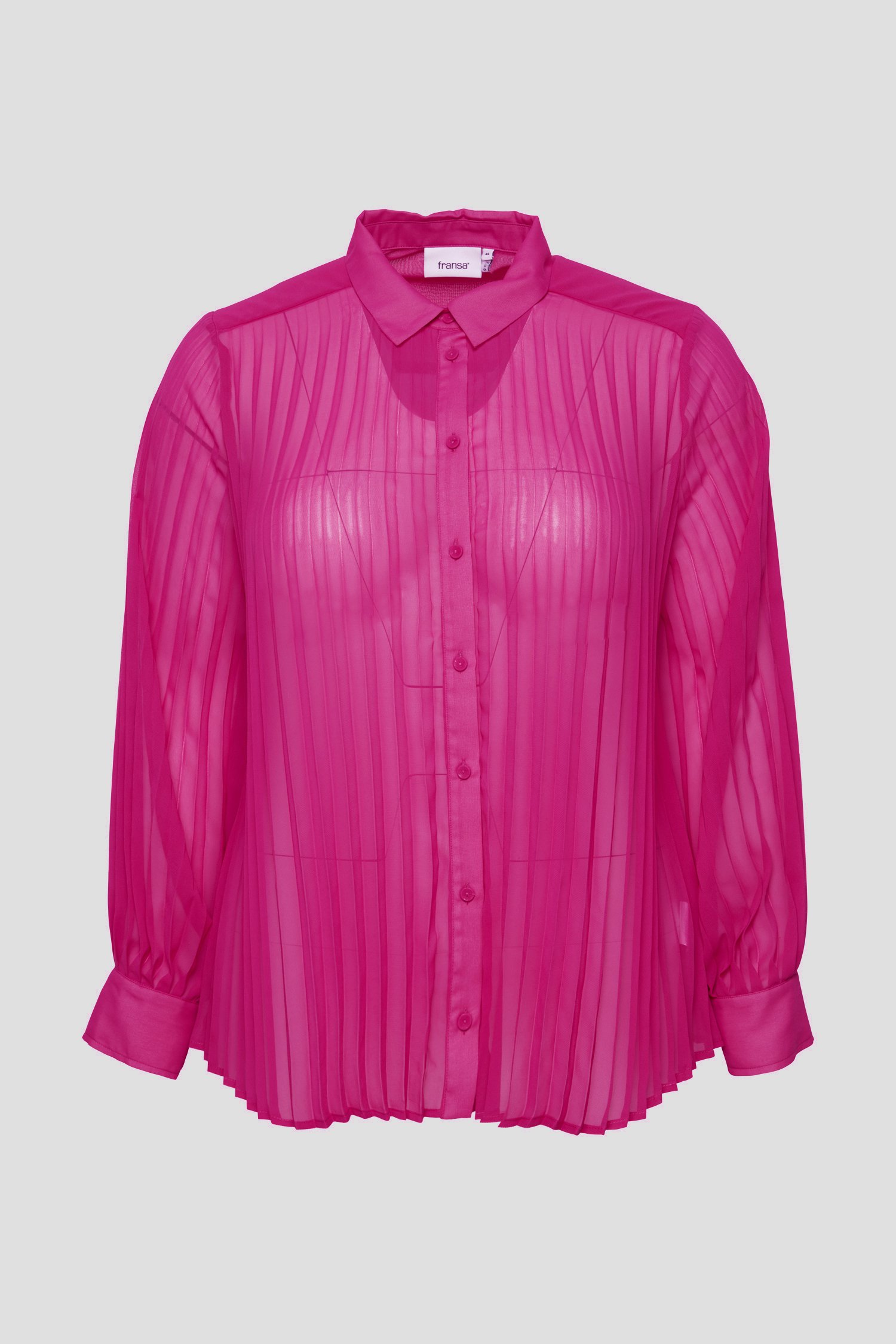 Blouse plissée rose de Fransa pour Femmes