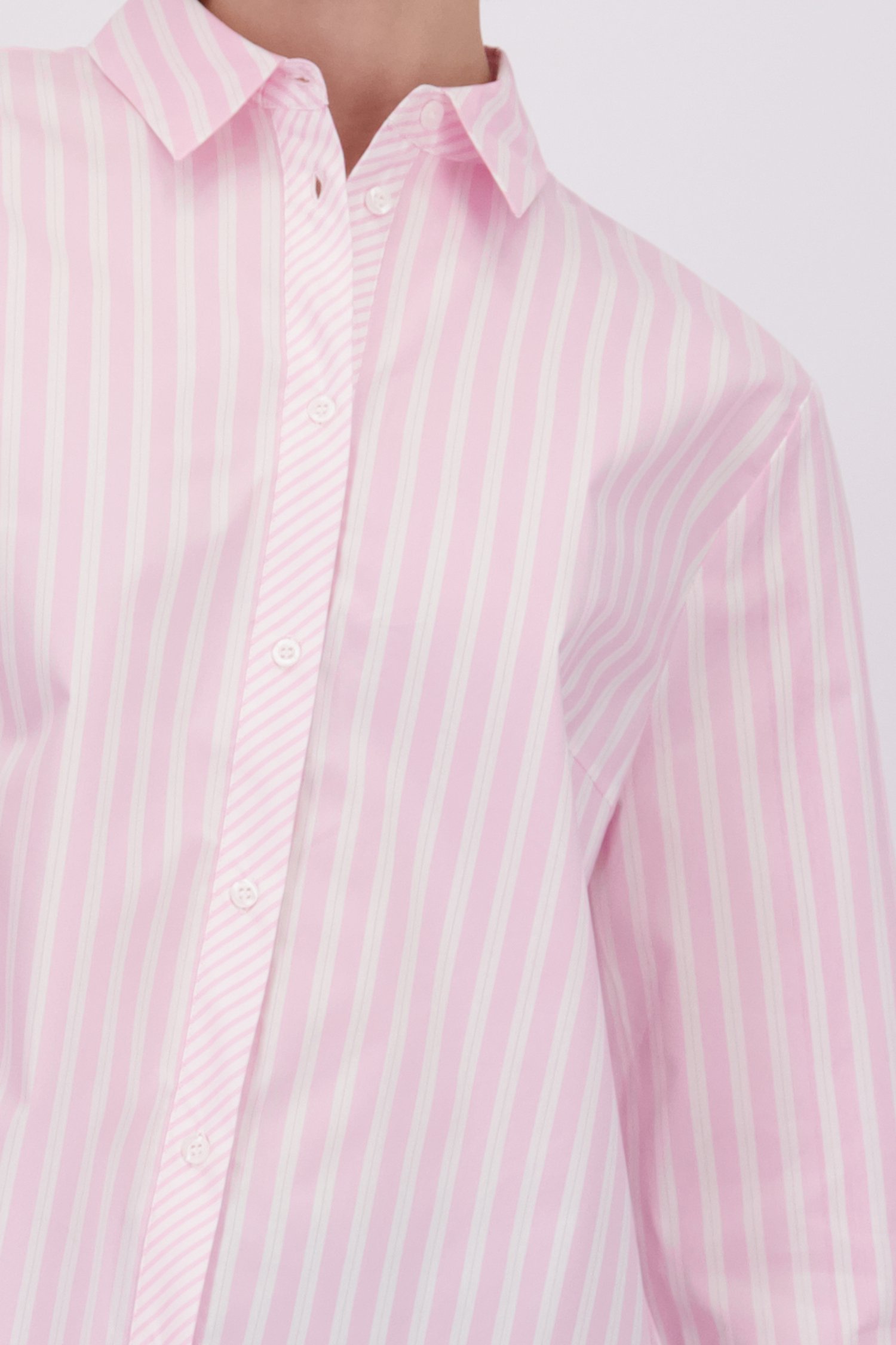 Détail de Blouse rose à rayures de More & More pour Femmes