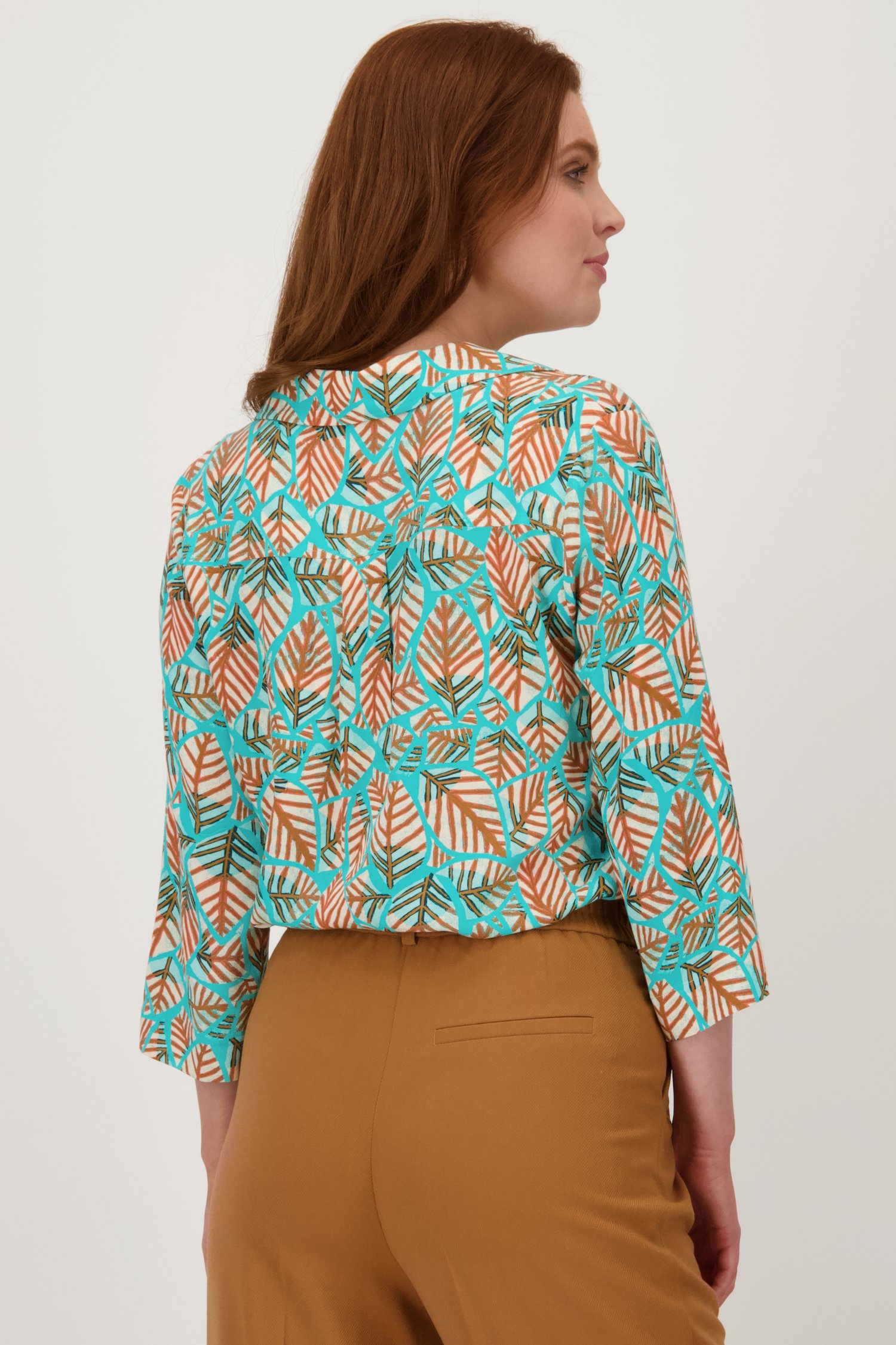 Blouse turquoise à imprimé géométrique de Libelle pour Femmes