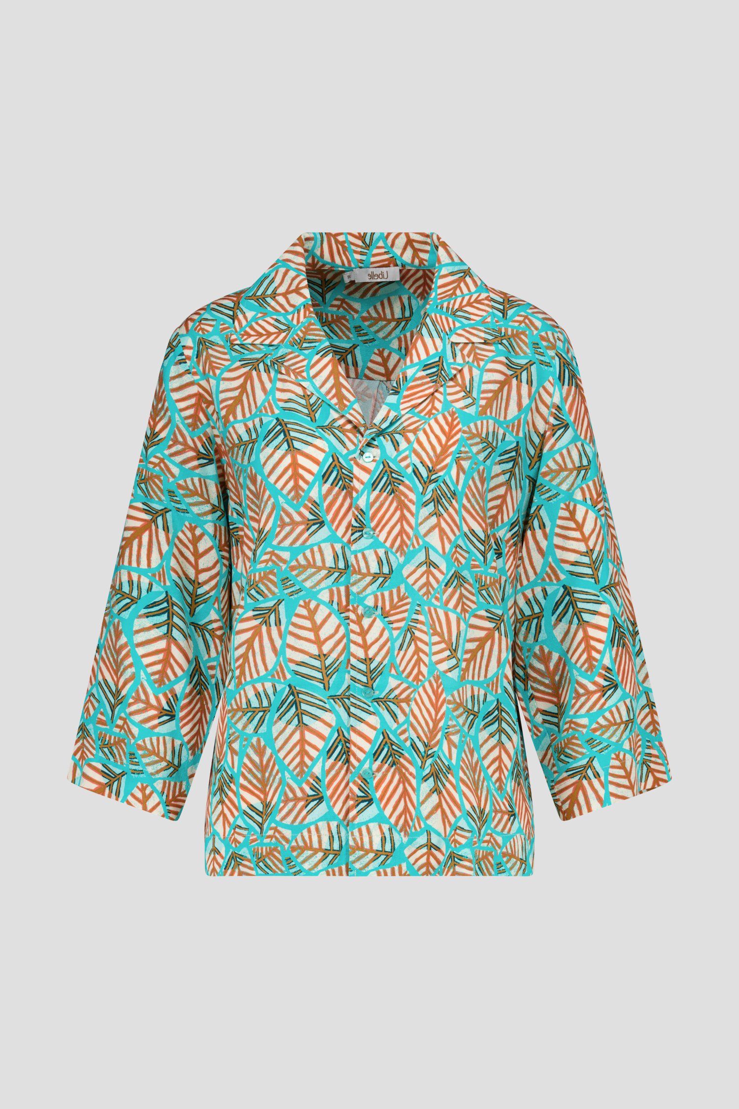 Blouse turquoise à imprimé géométrique de Libelle pour Femmes