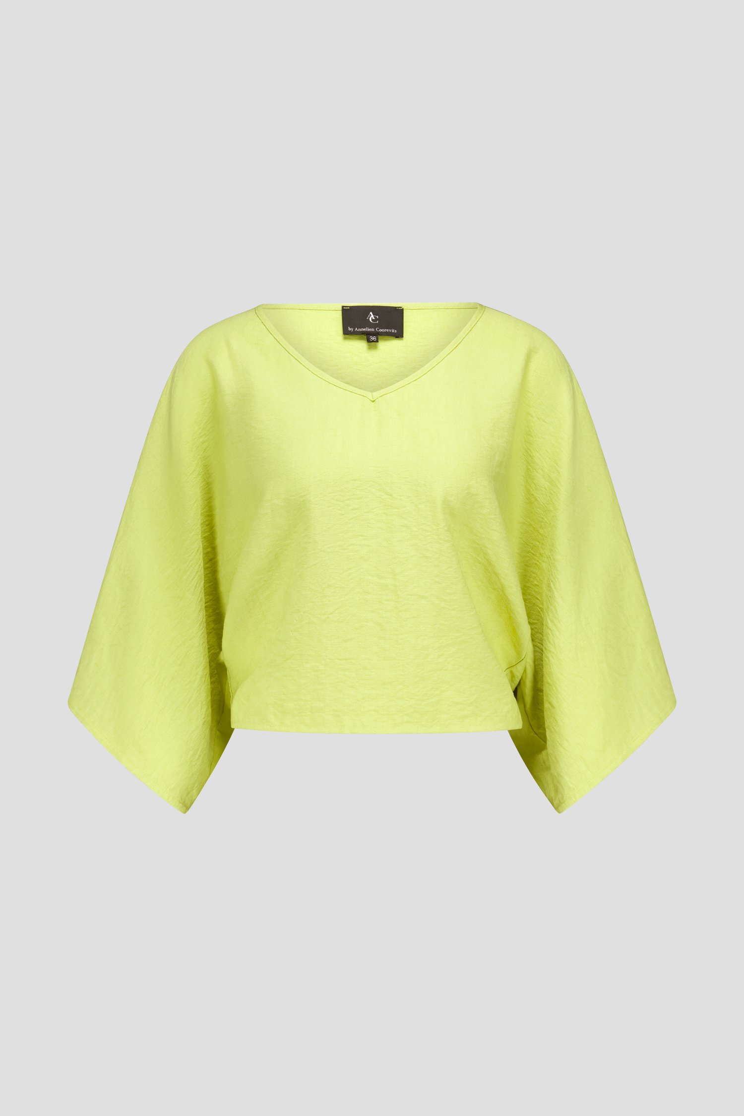 Blouse vert citron  de AC by Annelien Coorevits pour Femmes