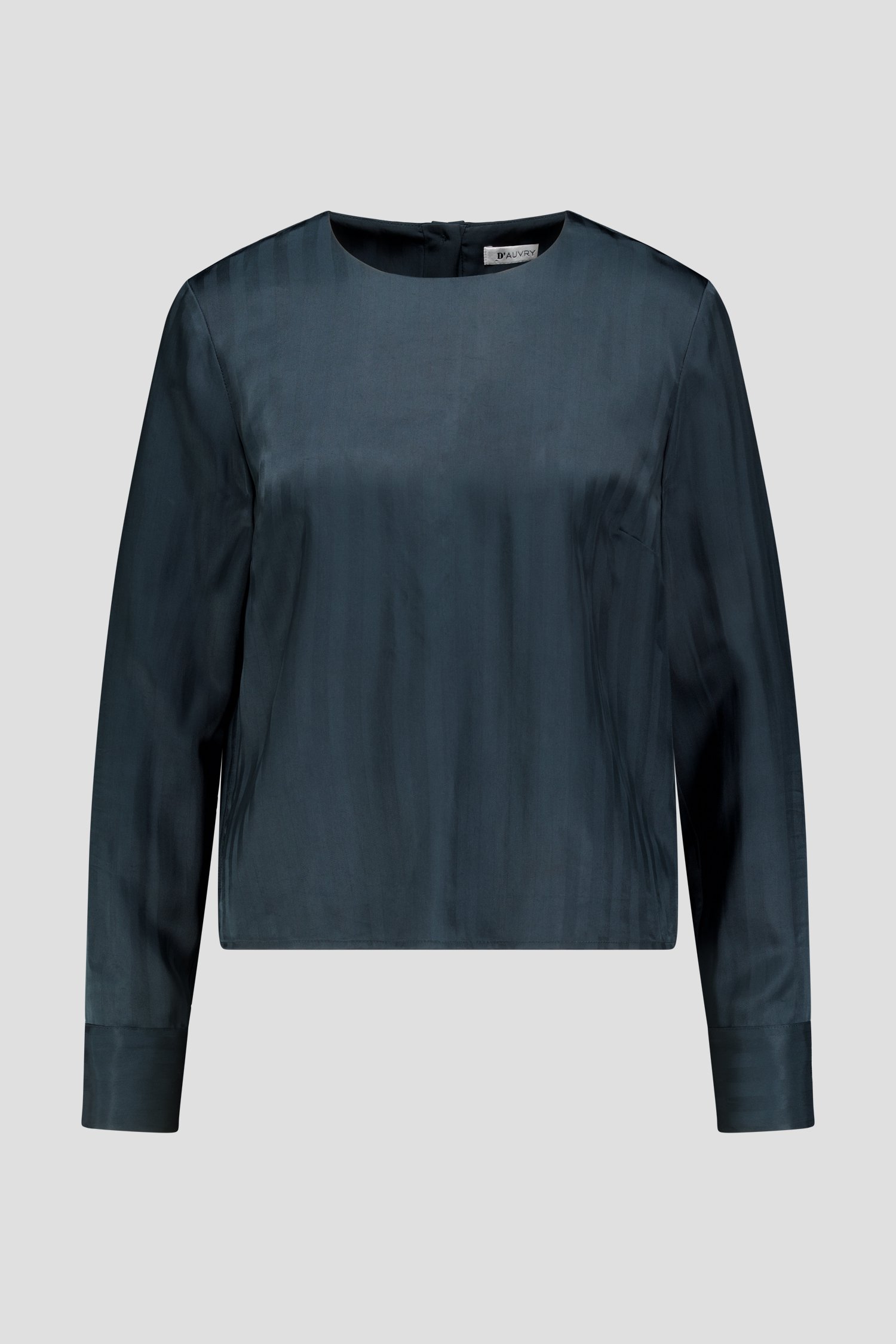 Photo produit 1 de Blouse vert foncé à motif rayé subtil de D'Auvry pour Femmes