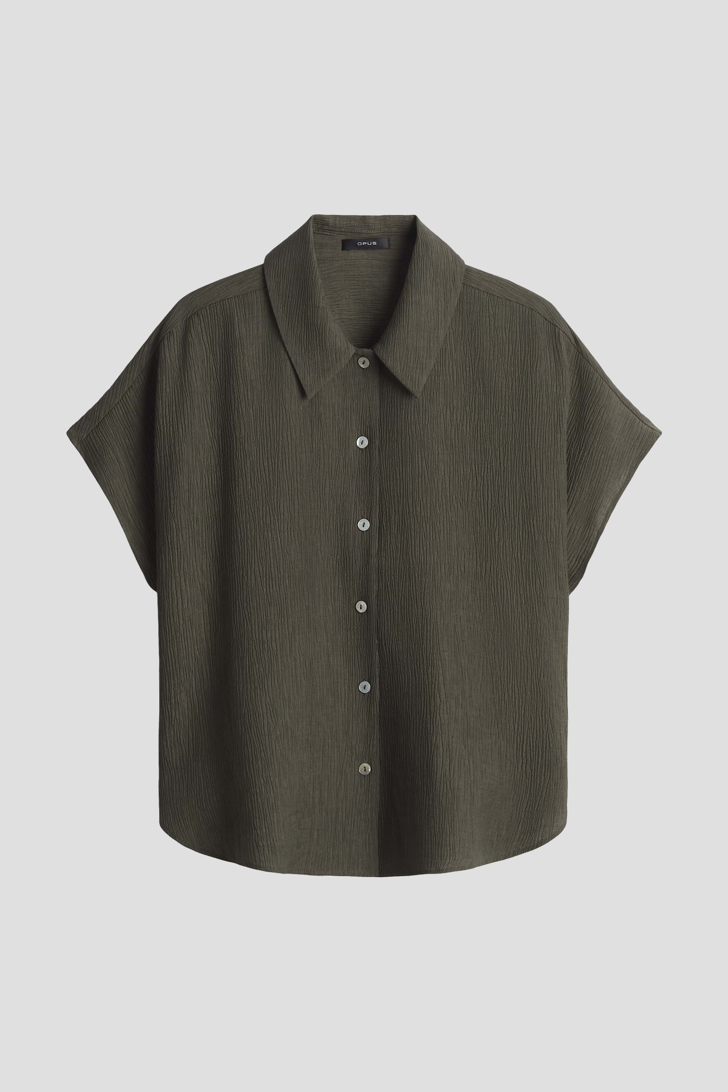 Photo produit 1 de Blouse vert foncé à texture froissée de Opus pour Femmes