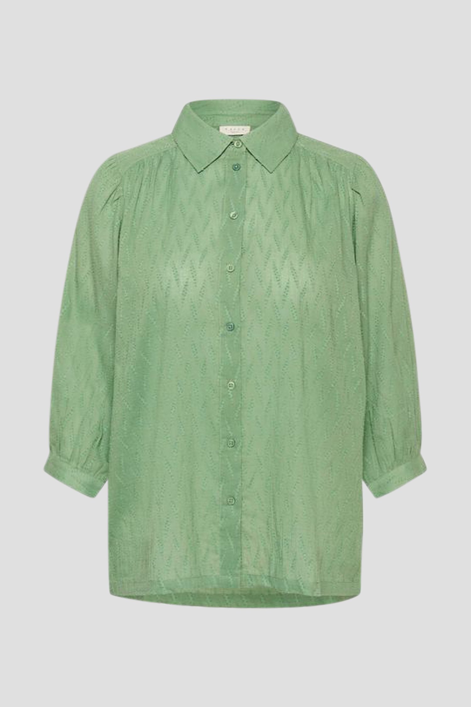 Photo produit 1 de Blouse verte à motif rayures et pois de Kaffe Curve pour Femmes