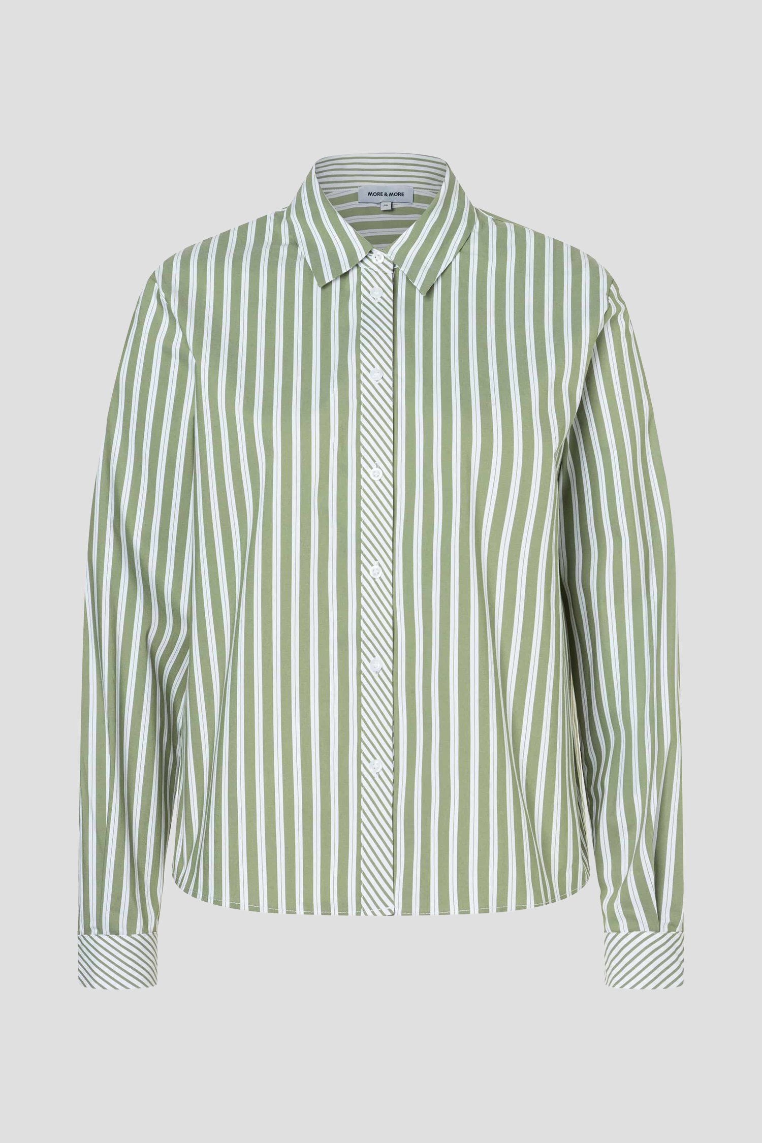 Photo produit 1 de Blouse verte à rayures de More & More pour Femmes