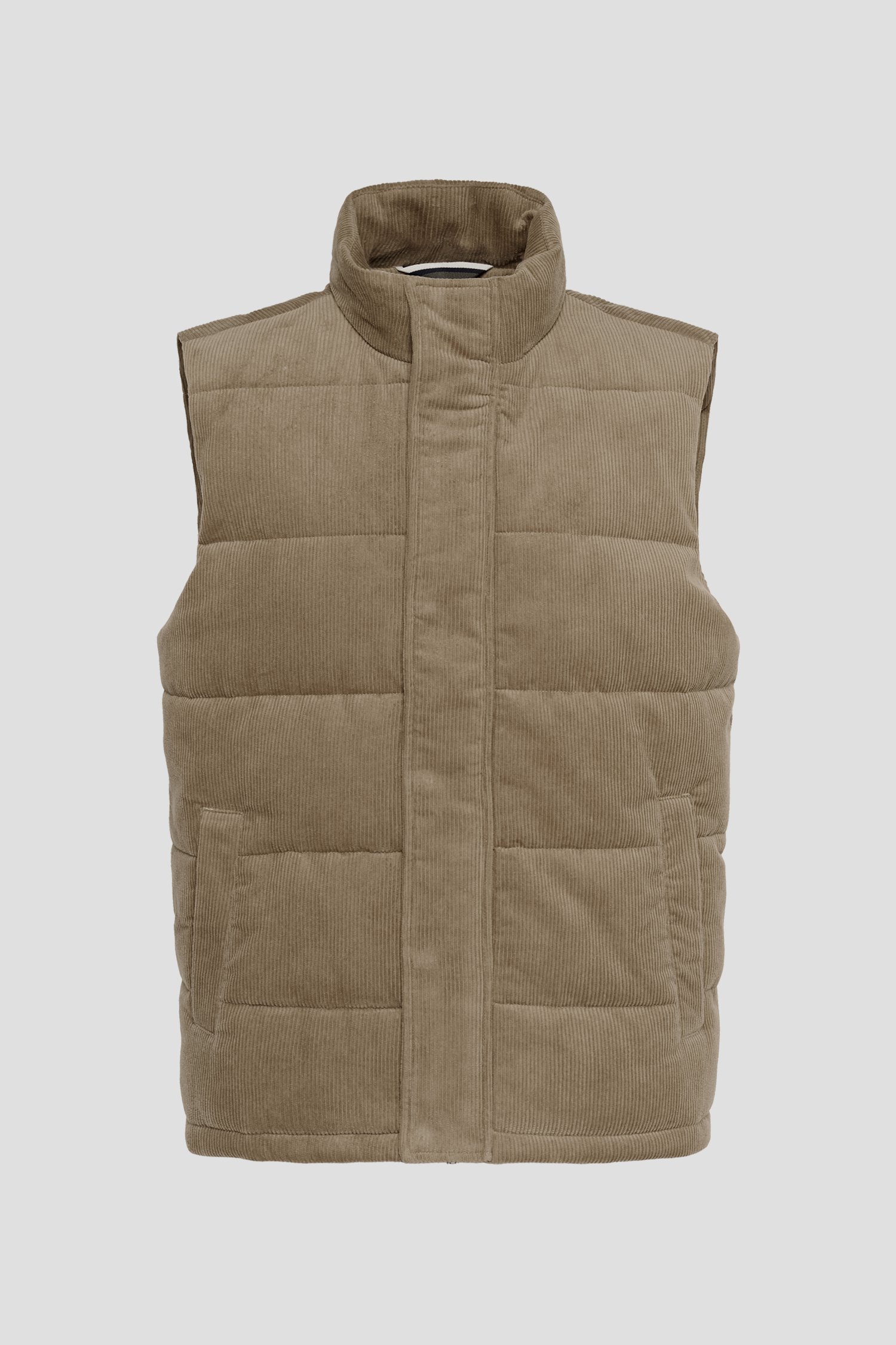 Photo produit 1 de Bodywarmer beige en velours côtelé de Matinique pour Hommes