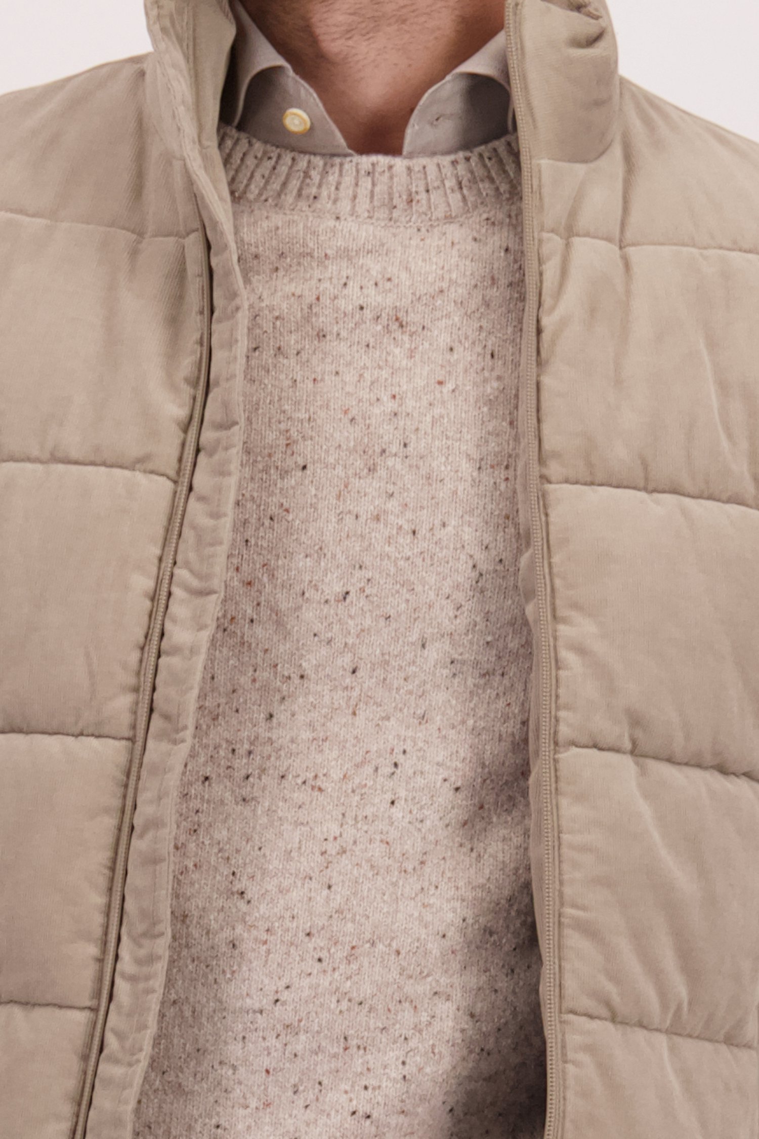 Détail de Bodywarmer beige de Upper East pour Hommes