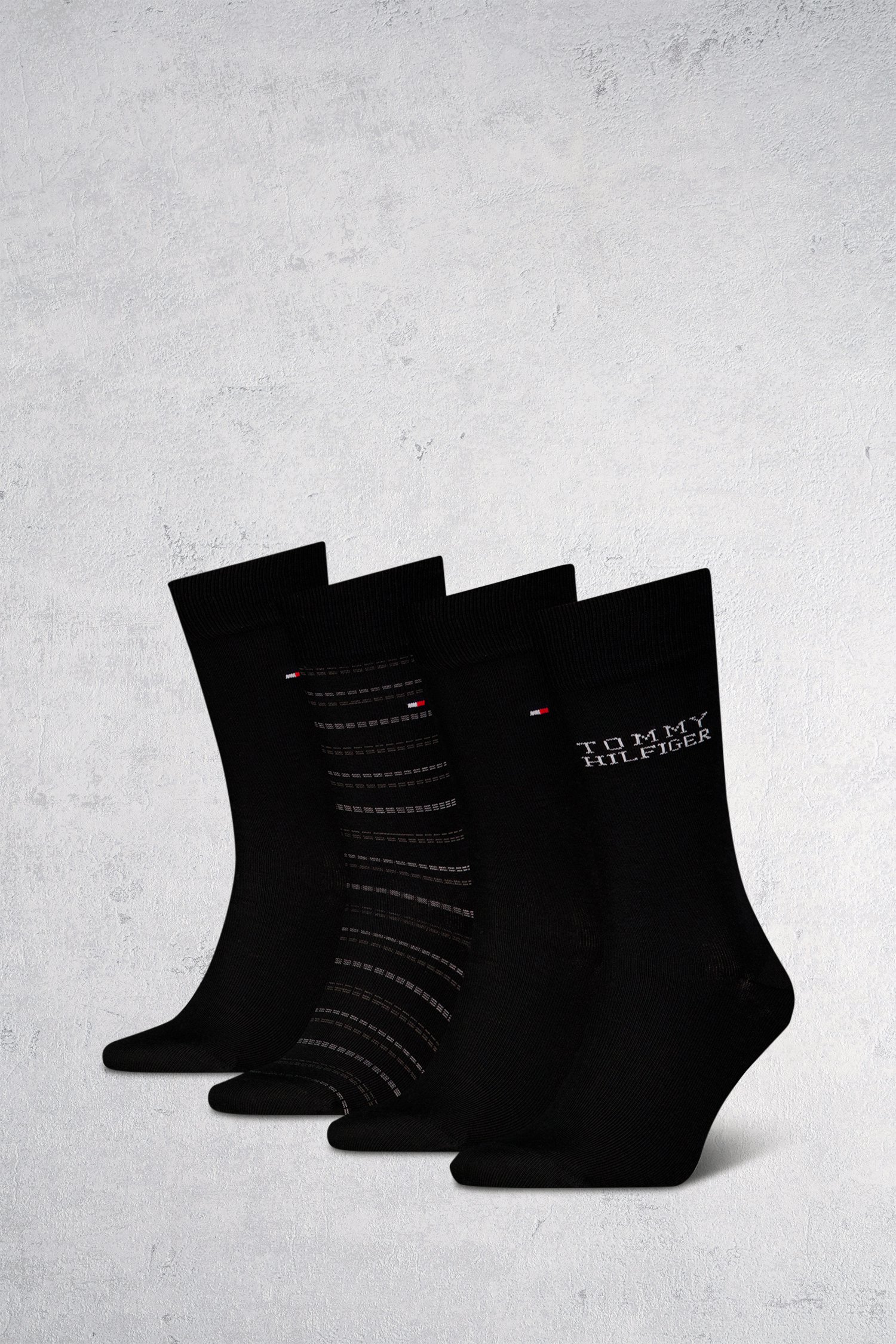 Boîte cadeau chaussettes noires - 4 paires  de Tommy Hilfiger pour Hommes