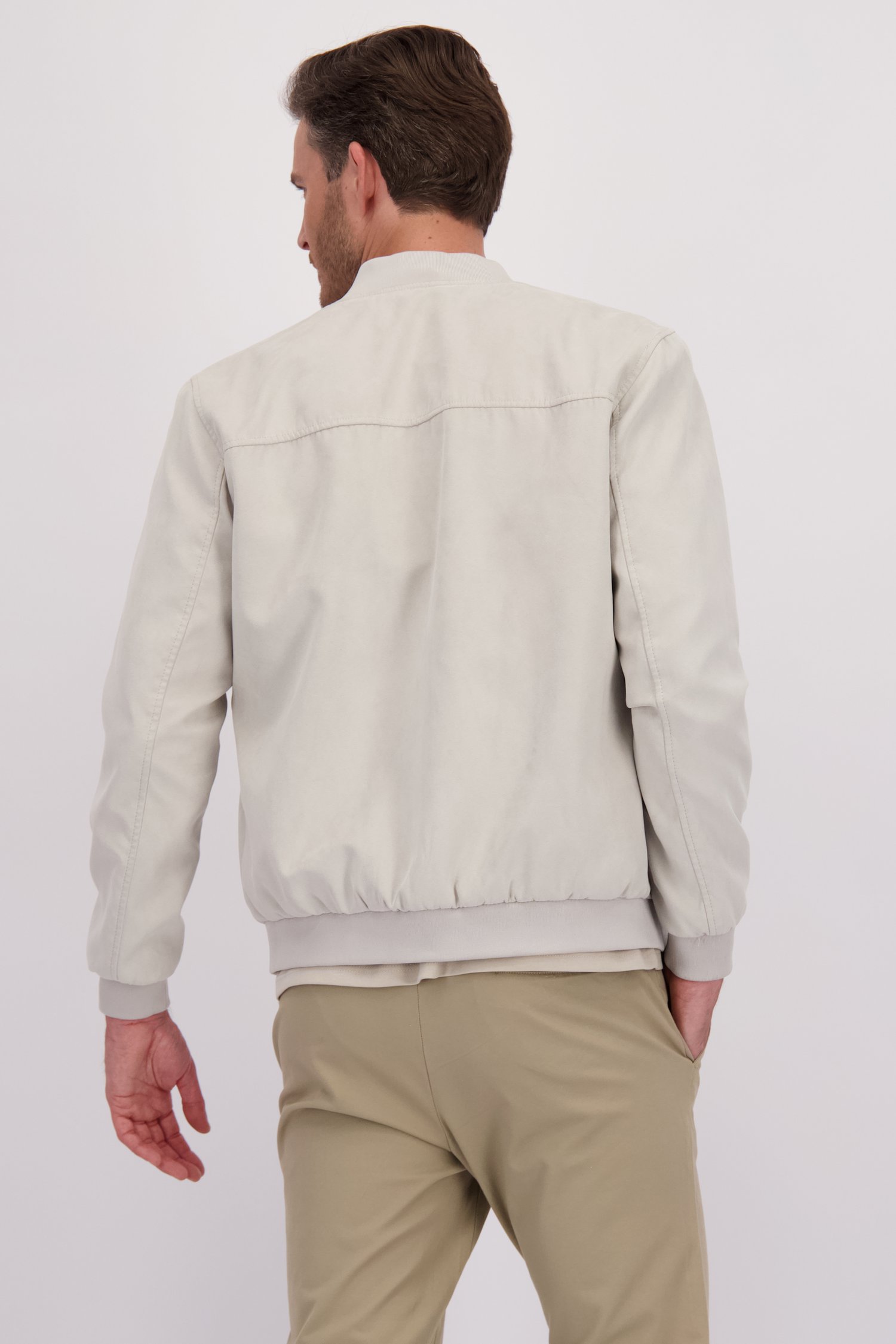 Le dos de Bomber gris-beige de Only & Sons pour Hommes