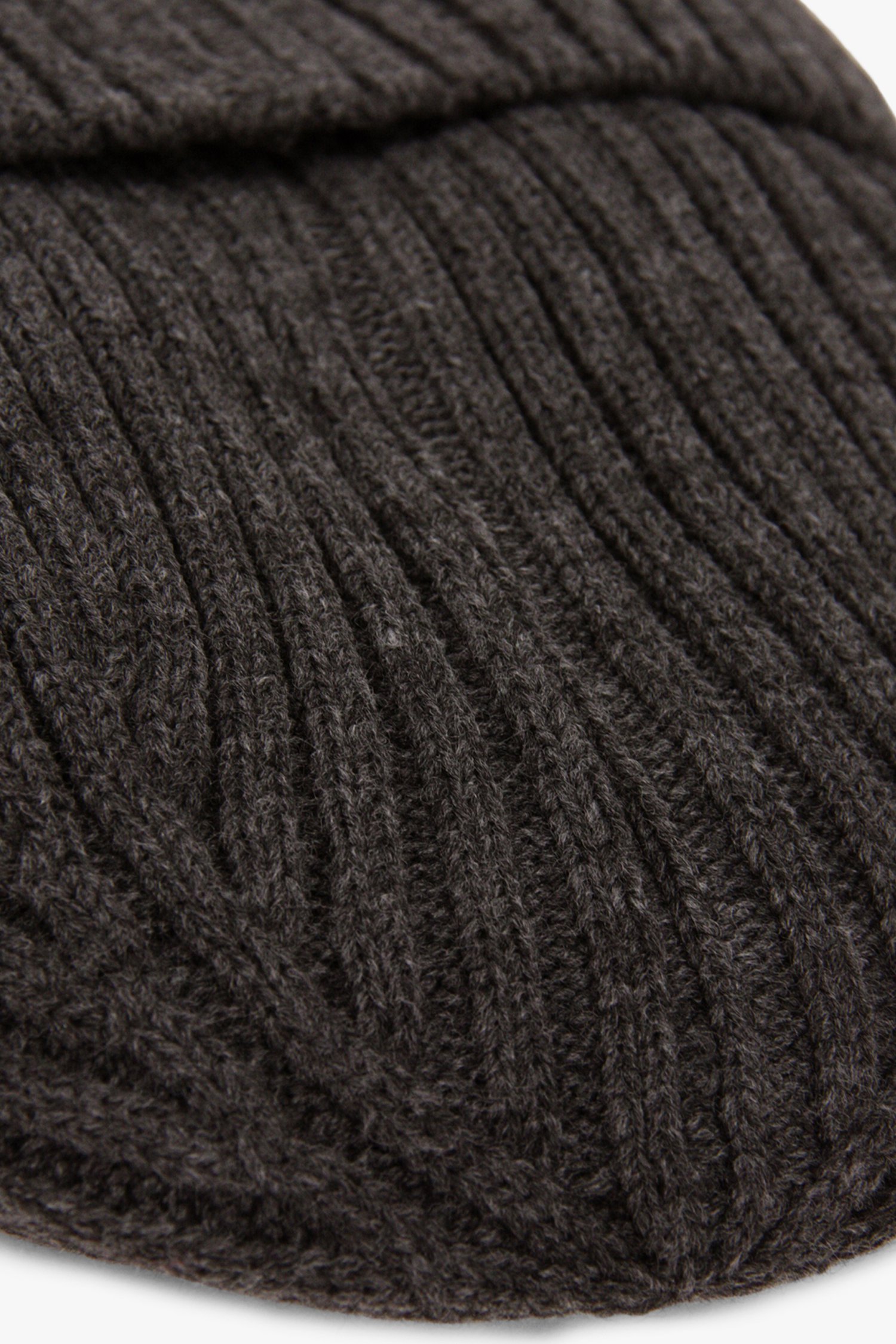 Bonnet en tricot coêtelé gris foncé de Michaelis pour Hommes