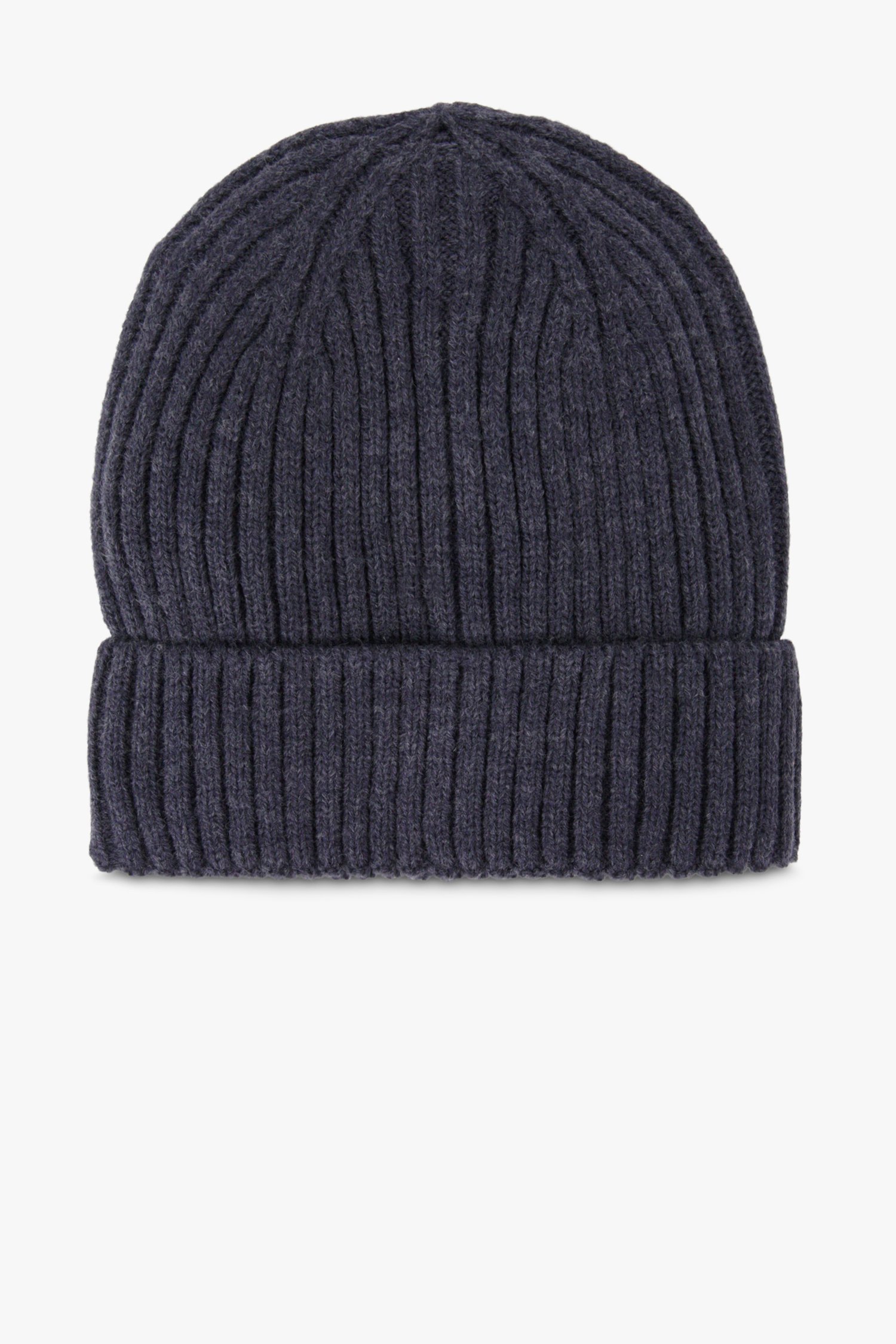 Bonnet en tricot côtelé bleu foncé de Michaelis pour Hommes