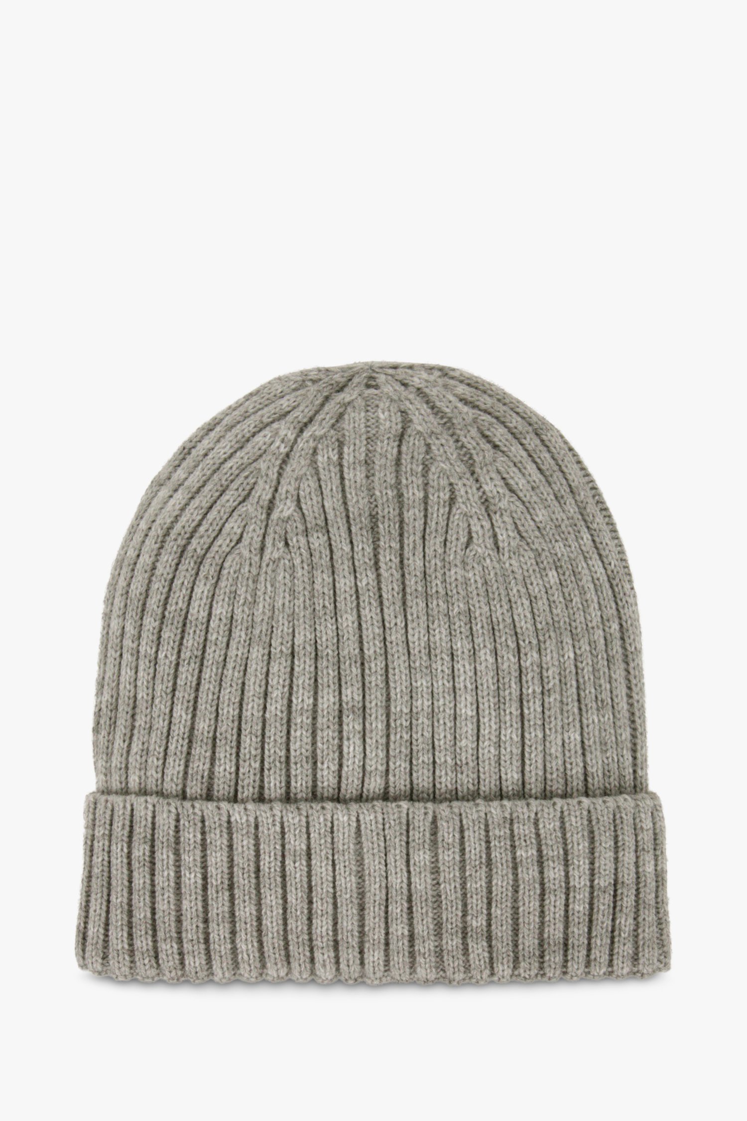Bonnet en tricot côtelé gris clair de Michaelis pour Hommes
