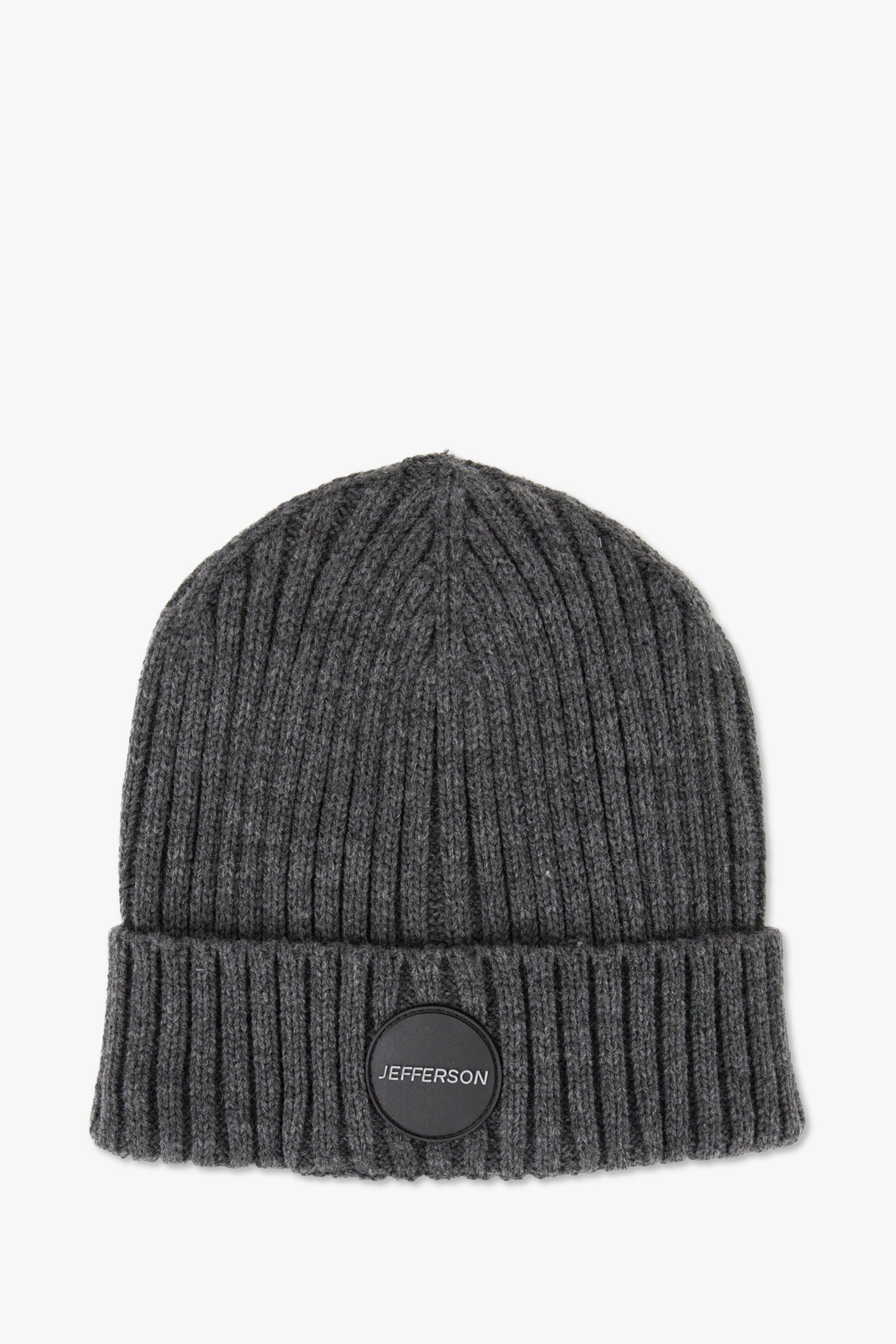 Bonnet en tricot côtelé gris foncé de Jefferson pour Hommes