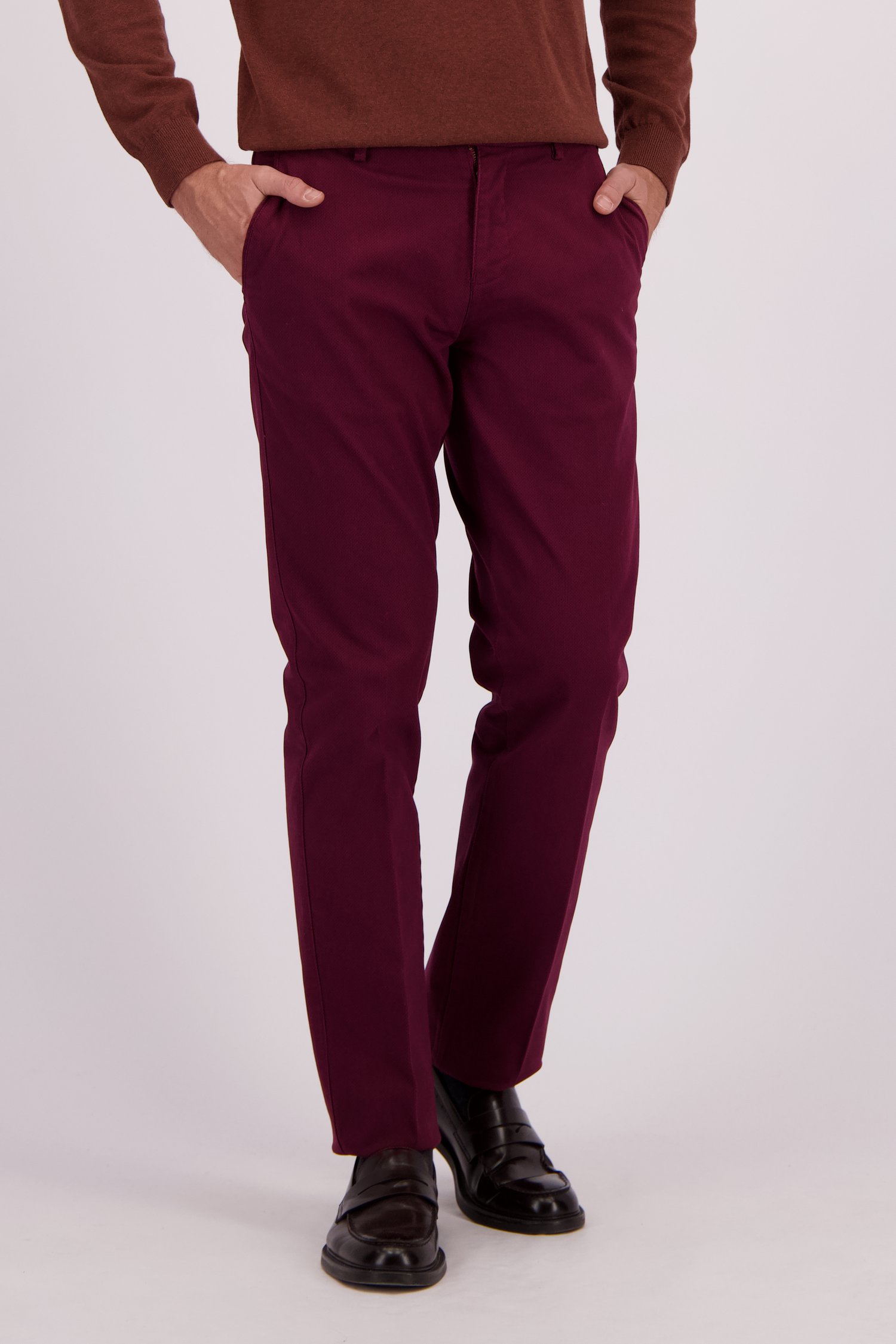 Voorkant van Bordeaux chino - Vancouver - Regular fit  door Brassville voor Heren