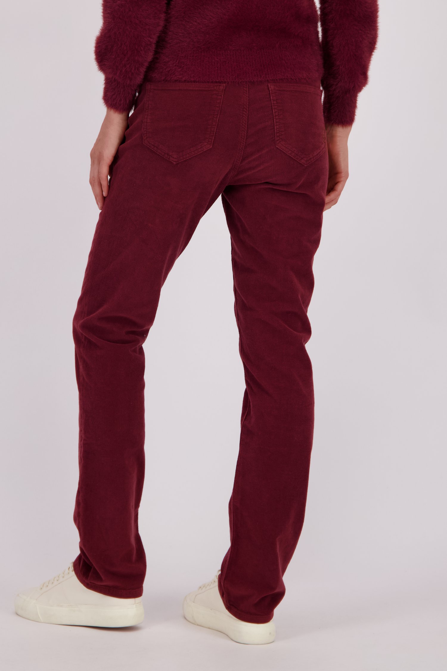 Achterkant van Bordeaux corduroy broek door Liberty Island voor Dames