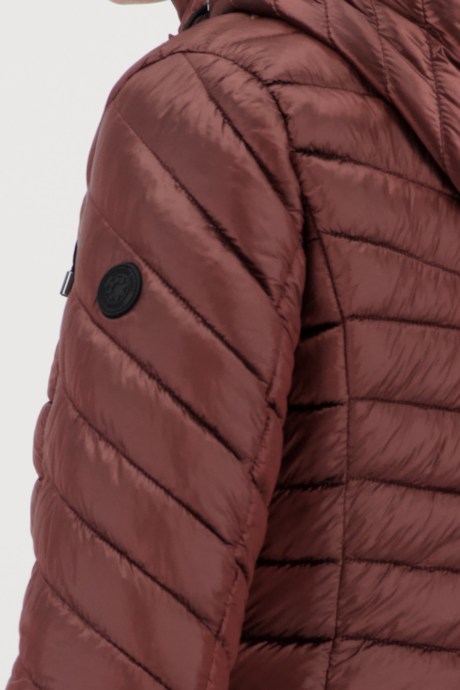 Bordeaux gewatteerde puffer jacket van Barbara Lebek voor Dames