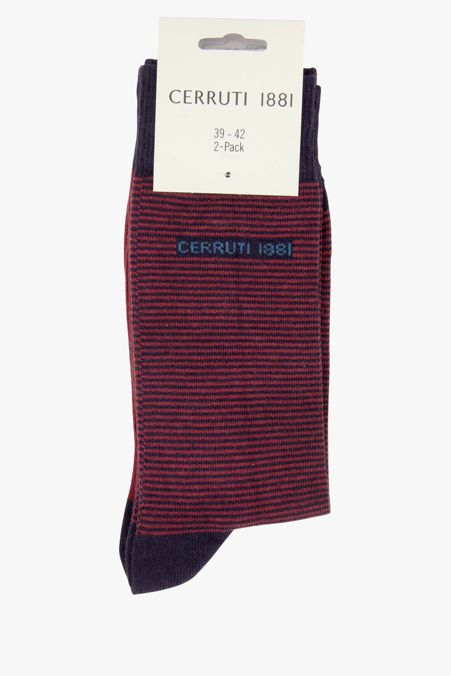 Bordeaux-navy sokken - 2 pack van Cerruti 1881 voor Heren