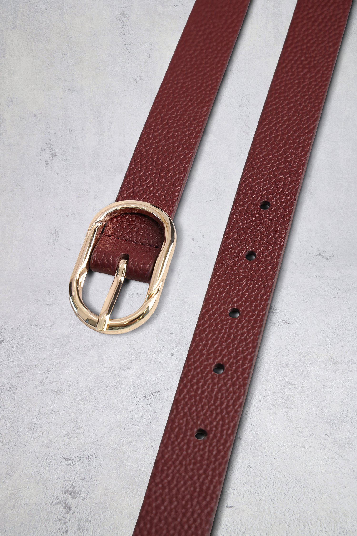 Productfoto 1 van Bordeaux riem met gouden gesp door D'Auvry voor Dames