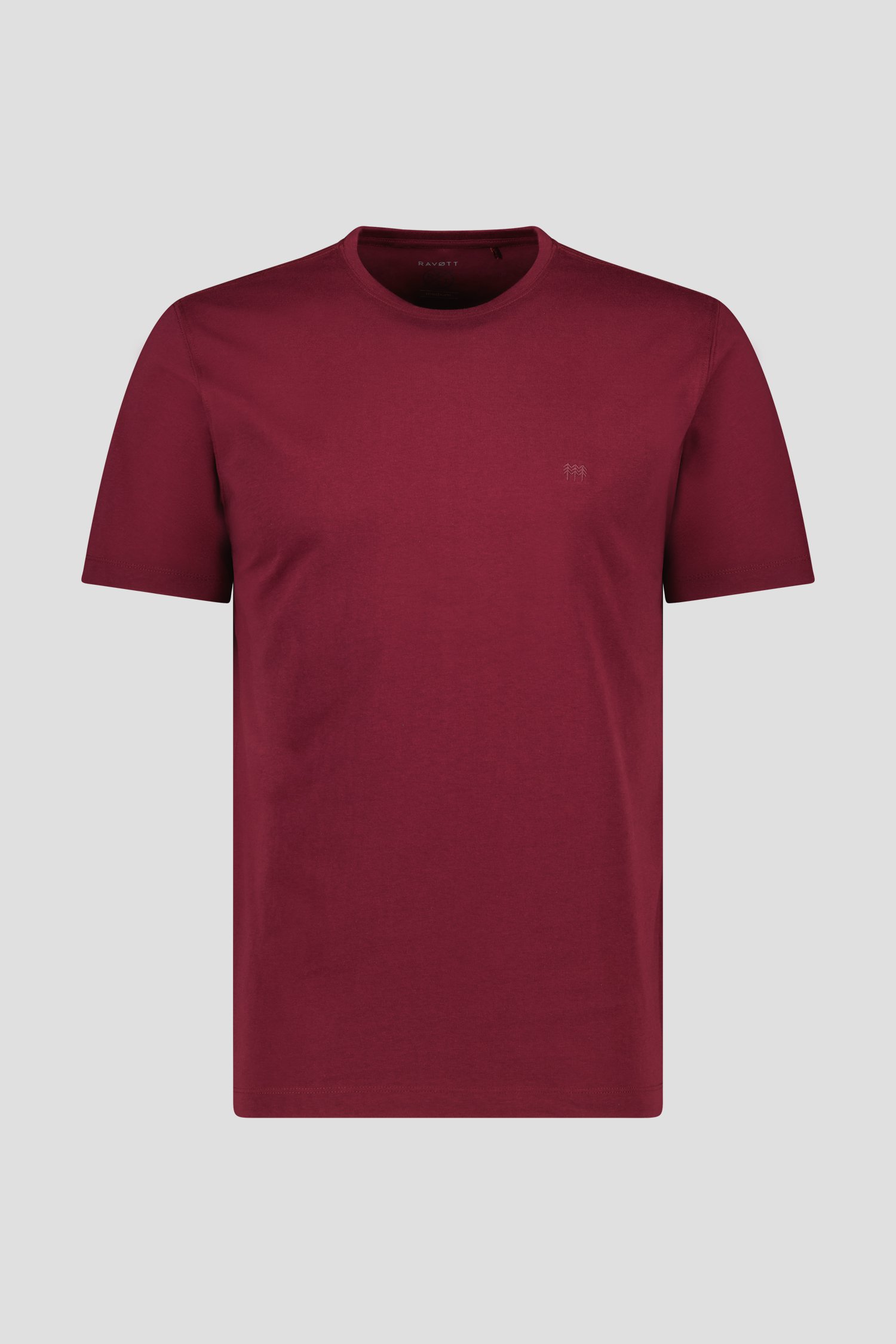 Bordeaux T-shirt met ronde hals van Ravøtt voor Heren