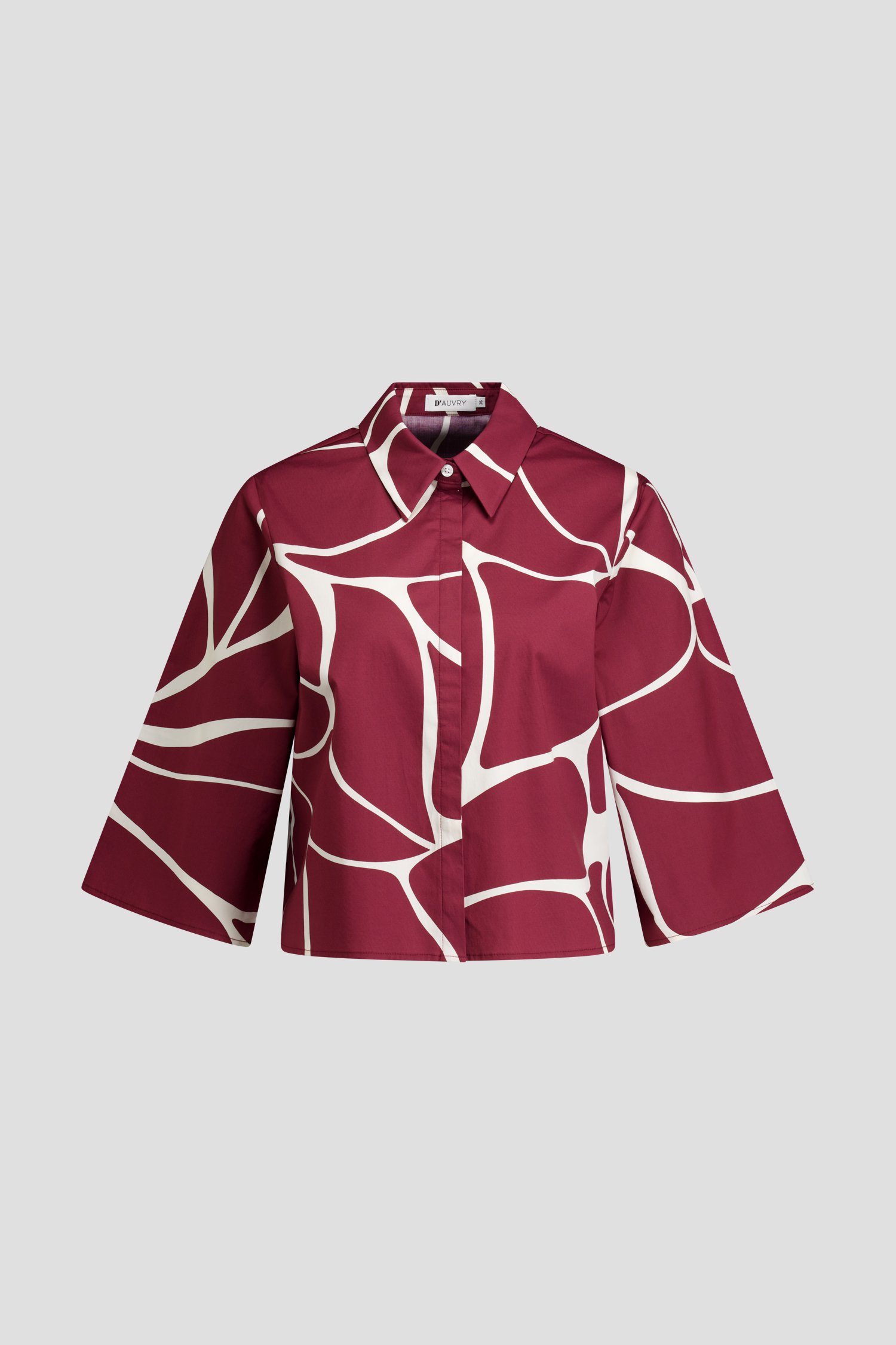 Productfoto 1 van Bordeaux-witte blouse door D'Auvry voor Dames