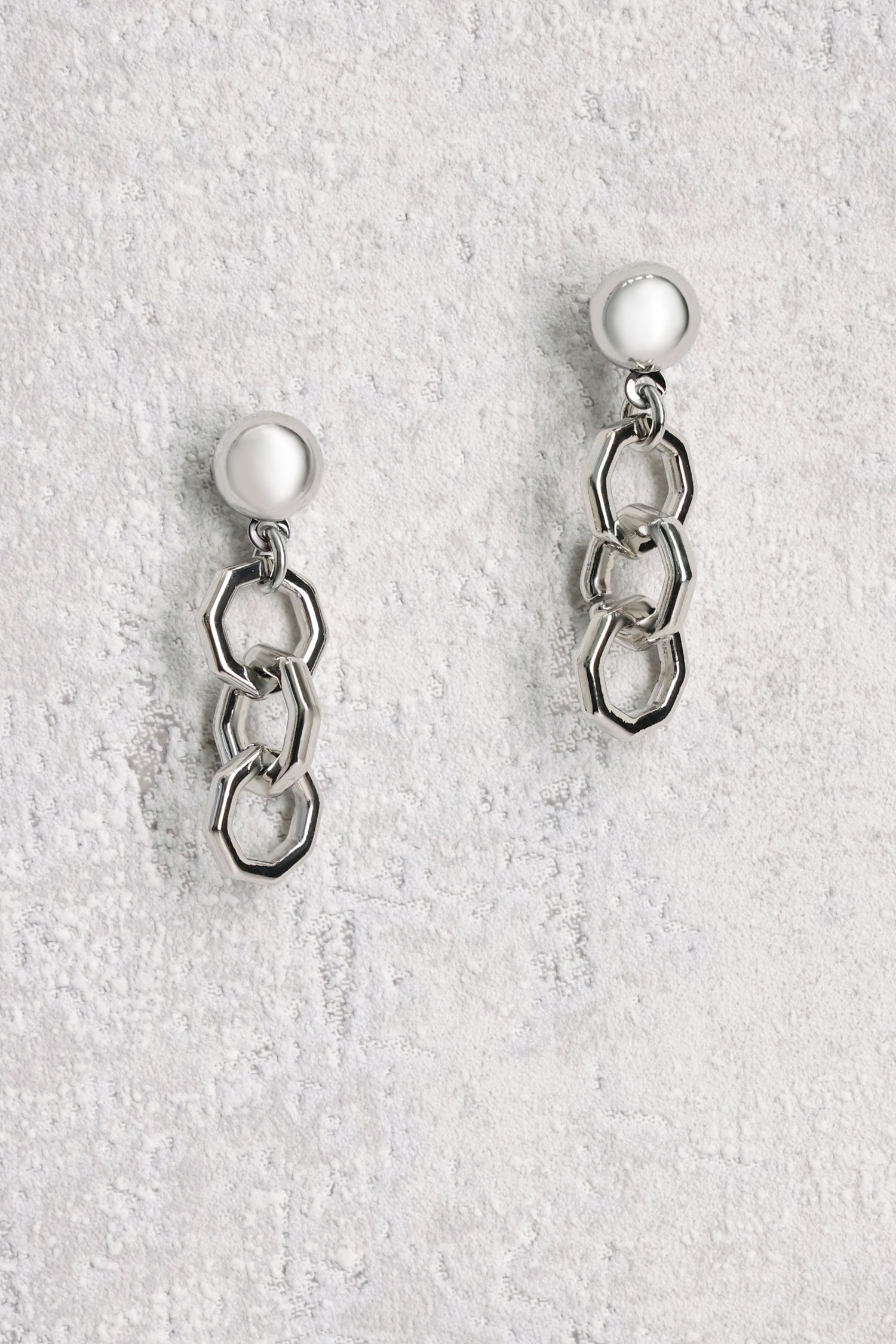 Boucles d'oreilles argentées avec maillons ronds de Liberty Island pour Femmes