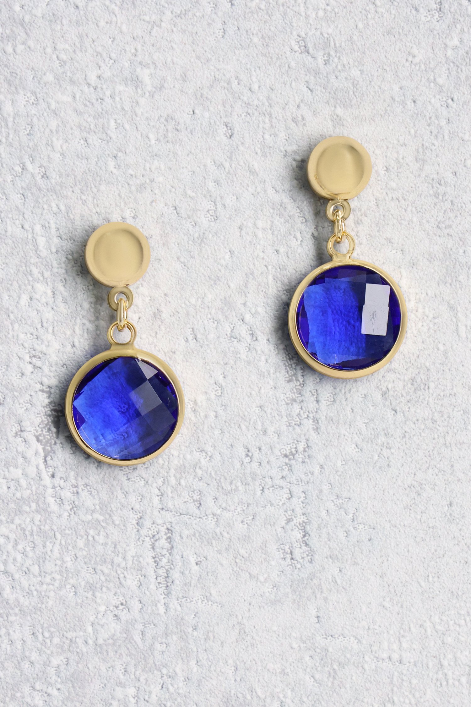 Boucles d'oreilles rondes bleues de Liberty Island pour Femmes