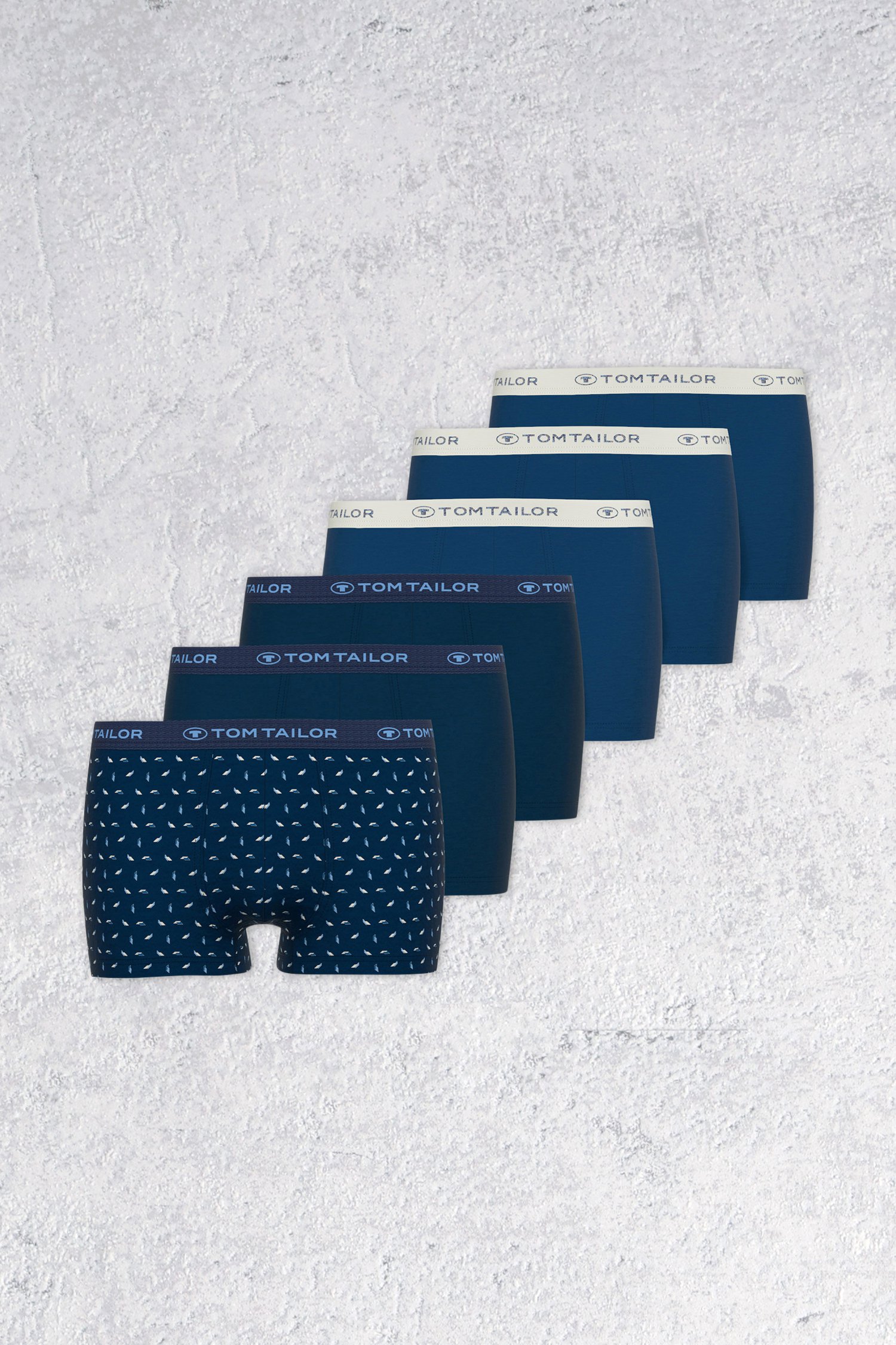 Boxers bleu foncé - Trunk Pants - Set de 6 de Tom Tailor pour Hommes