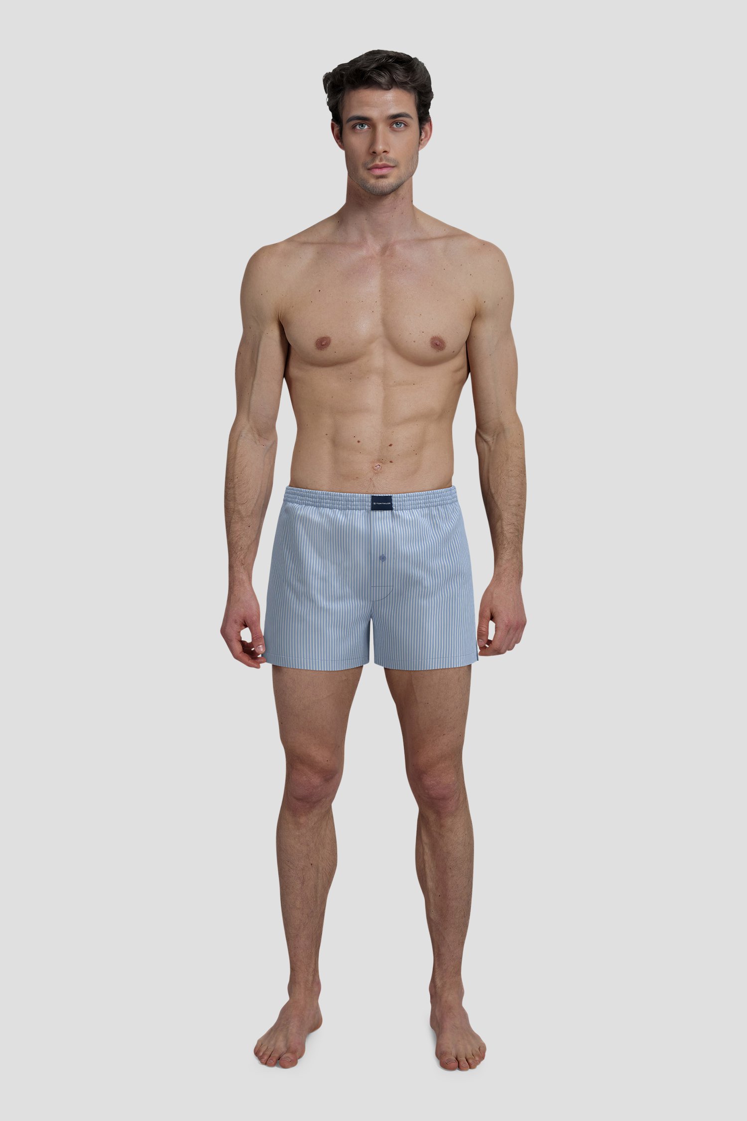 Boxershorts bleus à carreaux - Set de 2 de Tom Tailor pour Hommes