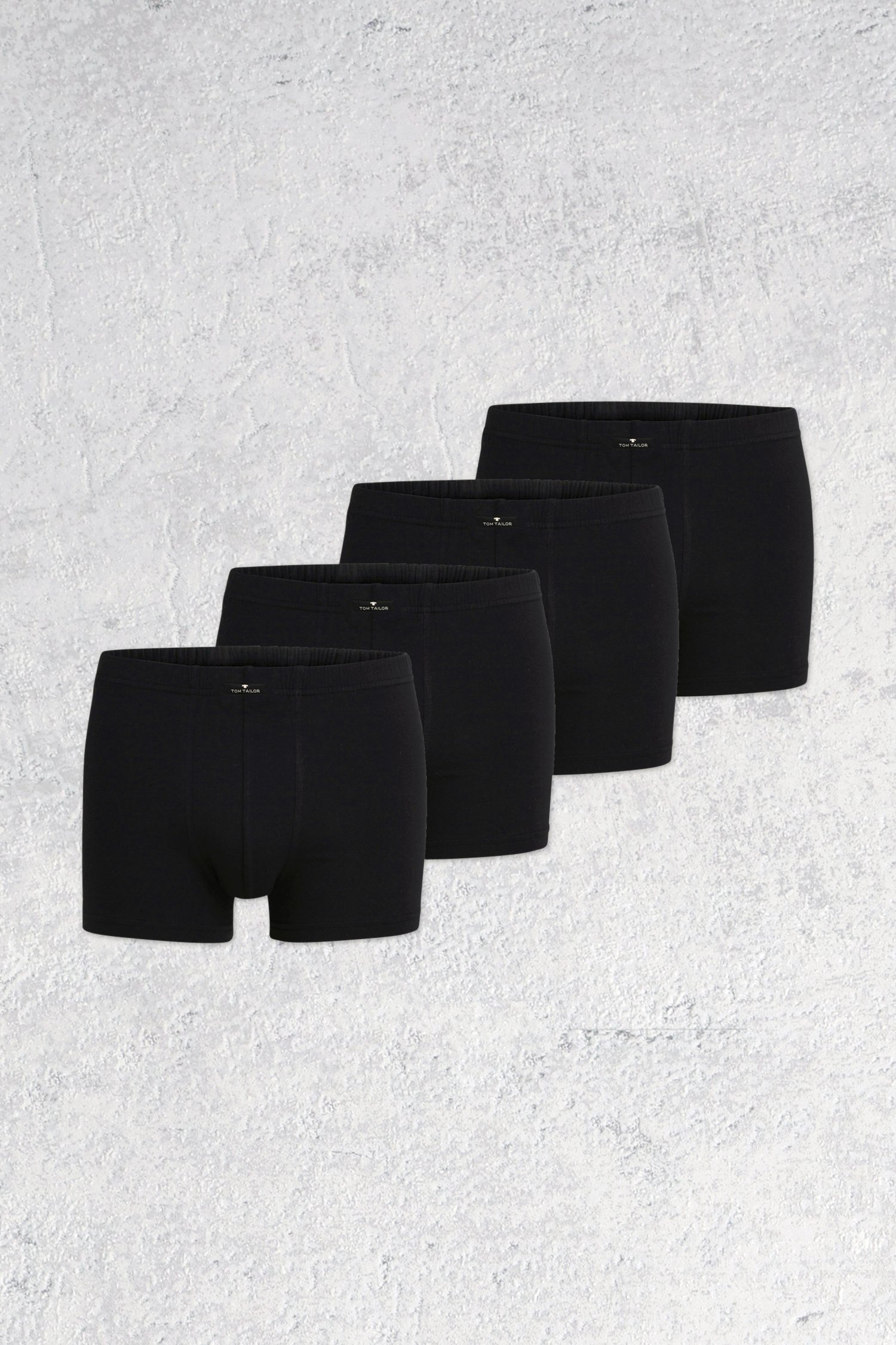Le devant de Boxershorts noirs – Set de 4 de Tom Tailor pour Hommes