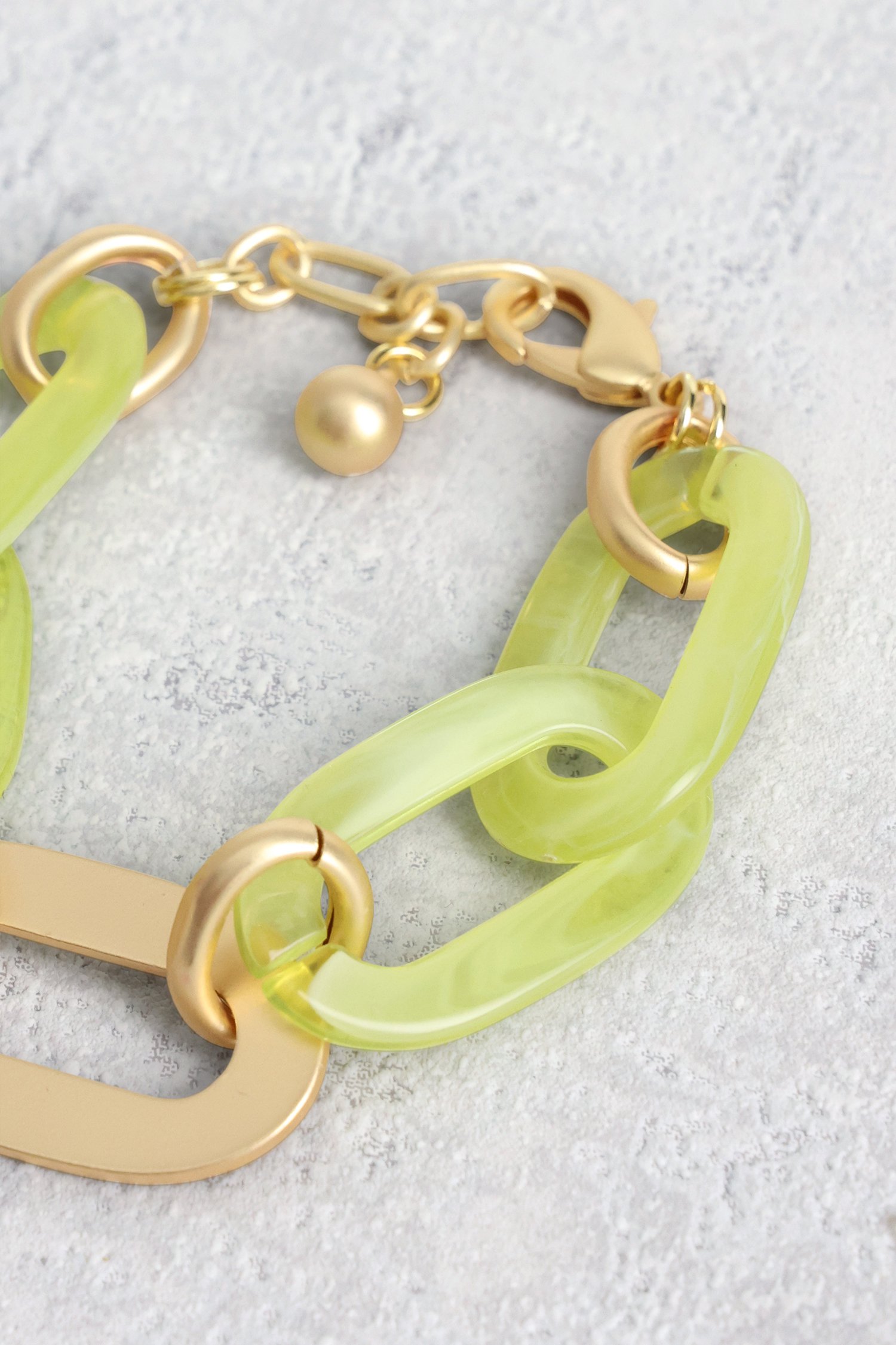 Bracelet à maillons écru-vert de Liberty Island pour Femmes