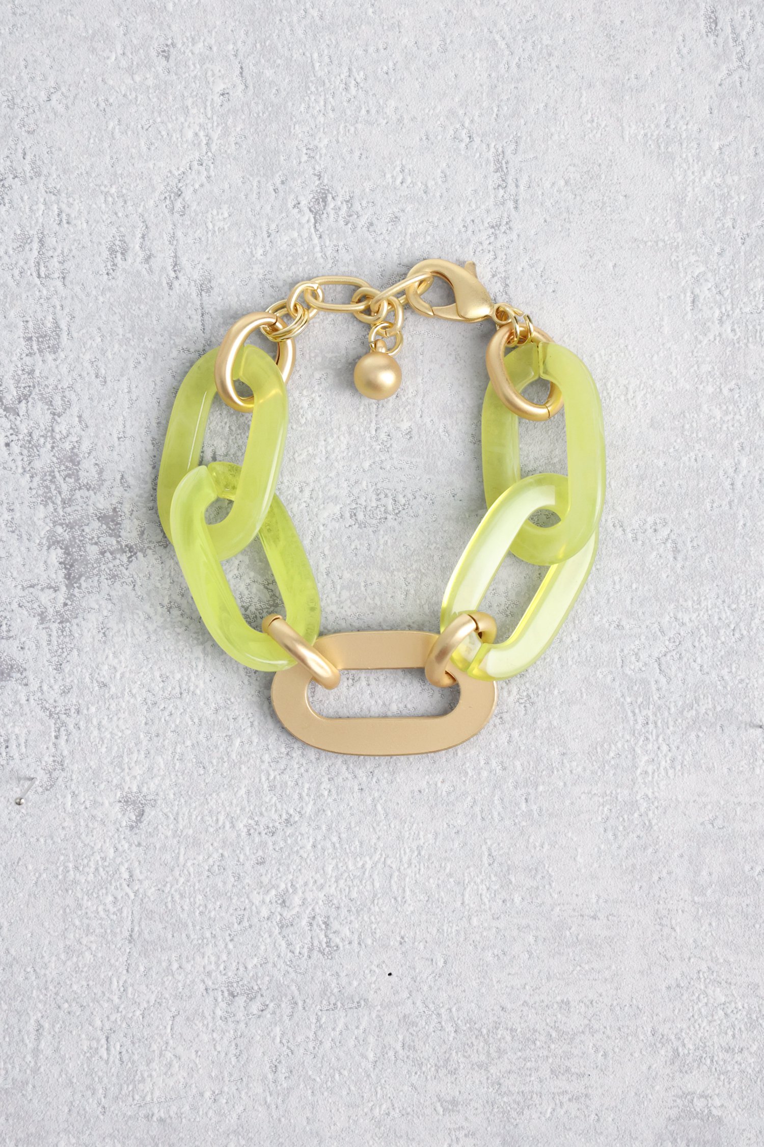 Bracelet à maillons écru-vert de Liberty Island pour Femmes