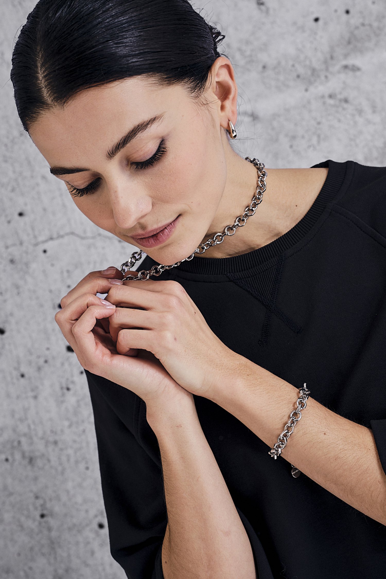 Bracelet argentés avec maillons de Liberty Island pour Femmes