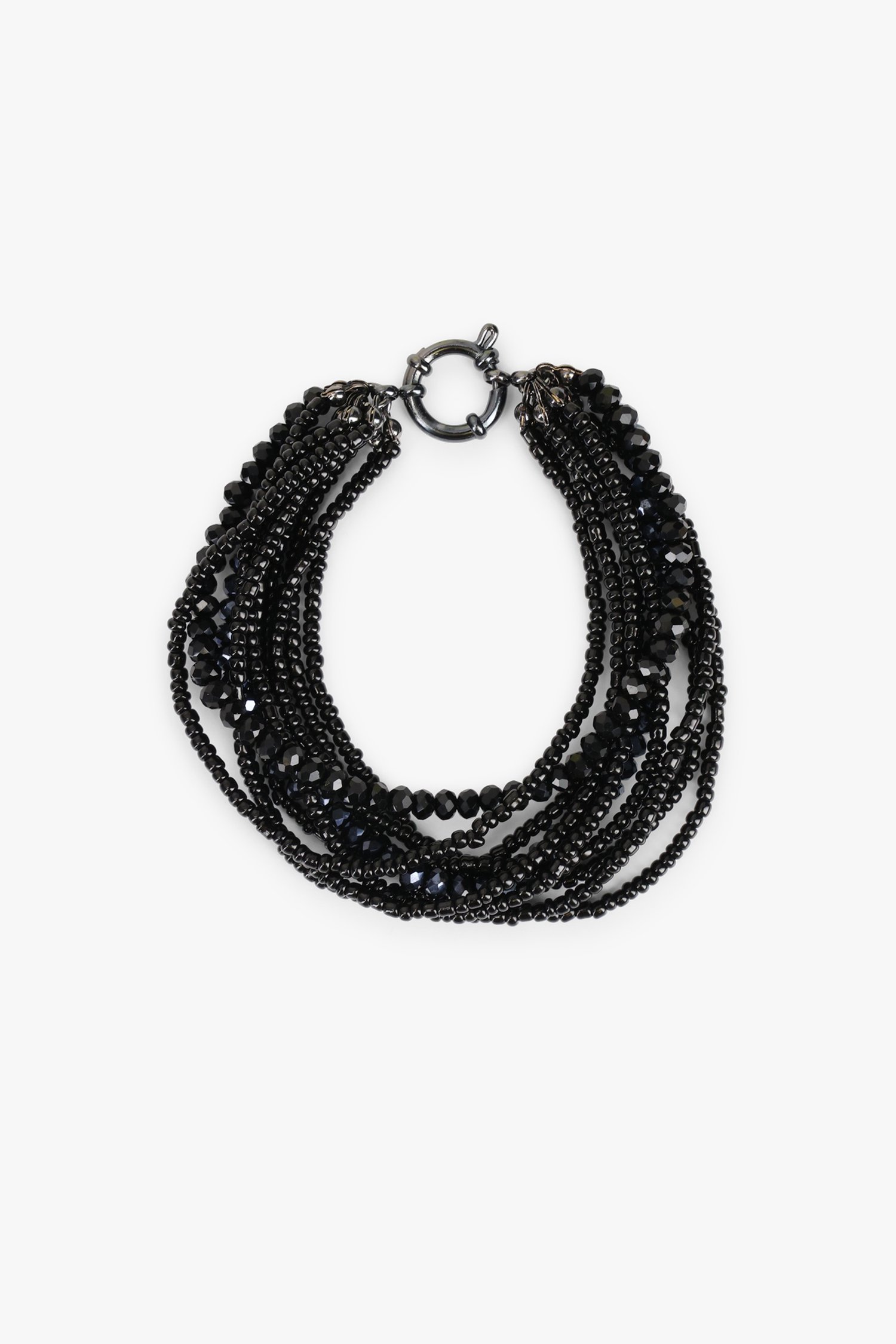 Bracelet noir avec perles fines de Liberty Island pour Femmes