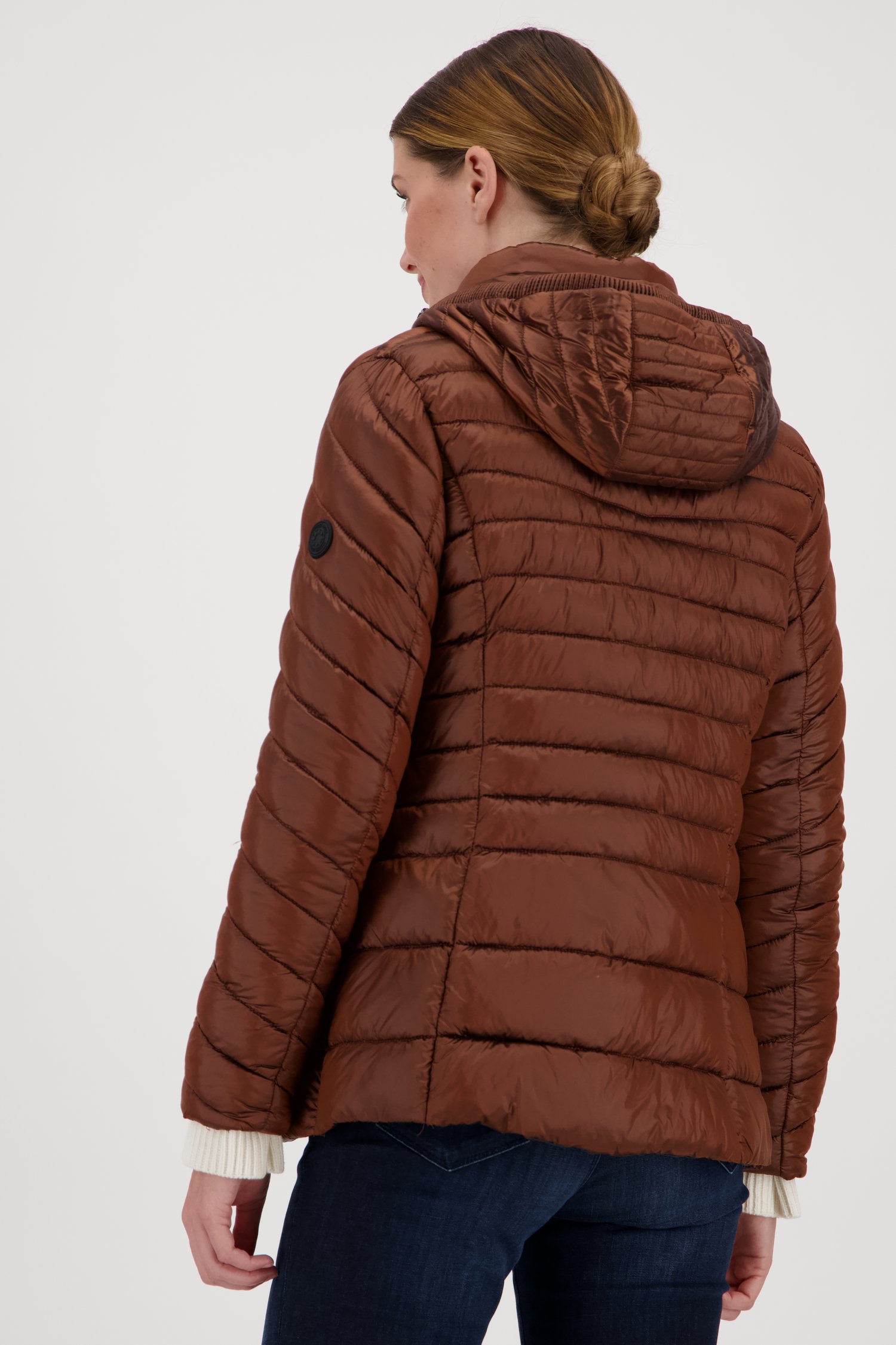 Bronzen gewatteerde puffer jacket van Barbara Lebek voor Dames