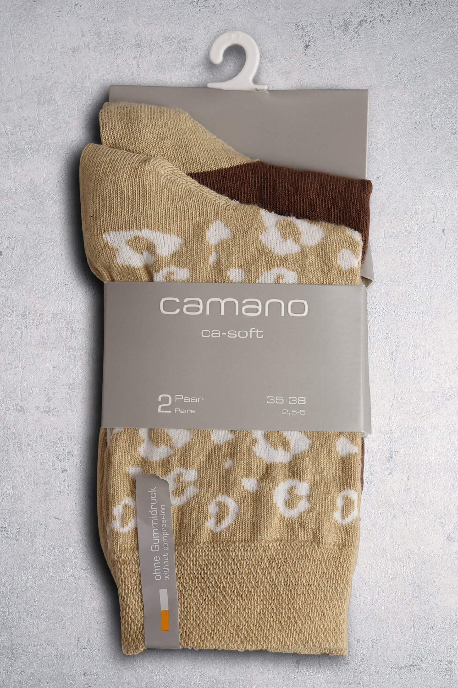 Bruin-beige sokken - 2 paar van Camano voor Dames