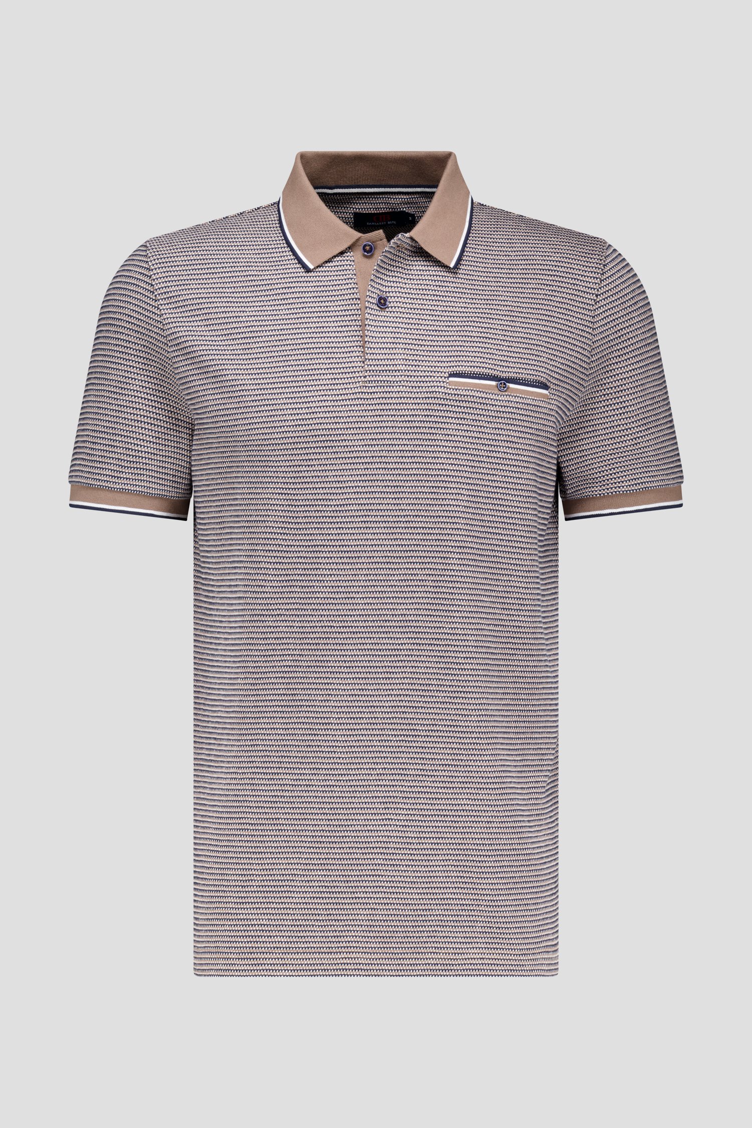 Bruin-blauw gestreepte polo van Dansaert Blue voor Heren