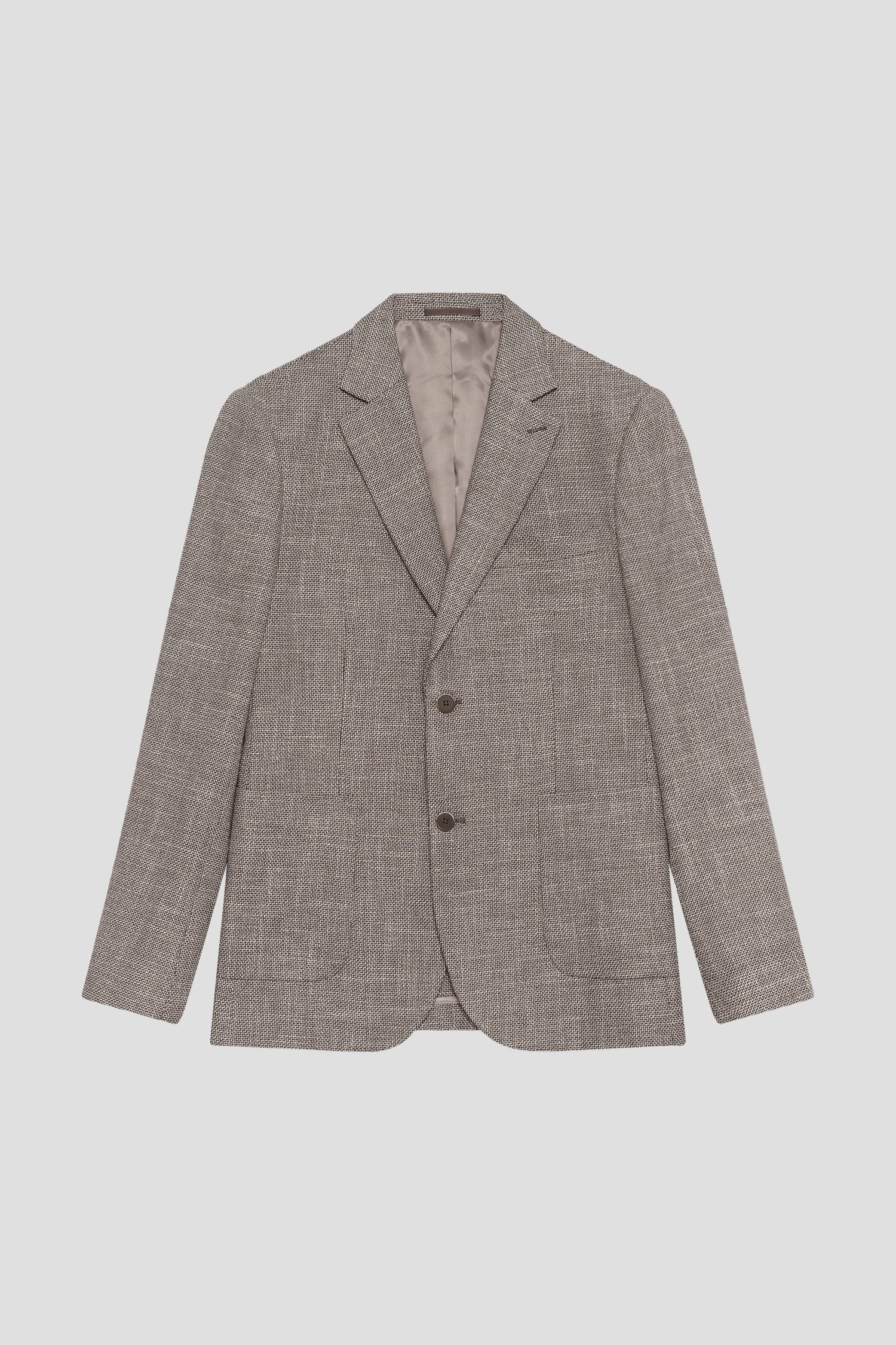 Productfoto 1 van Bruin gemêleerde blazer met structuur  door Matinique voor Heren