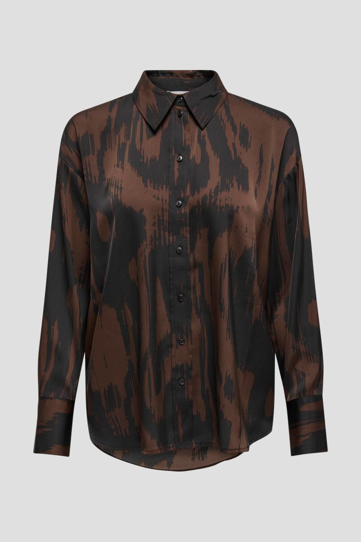 Bruin-zwarte blouse met zijdelook van JDY voor Dames