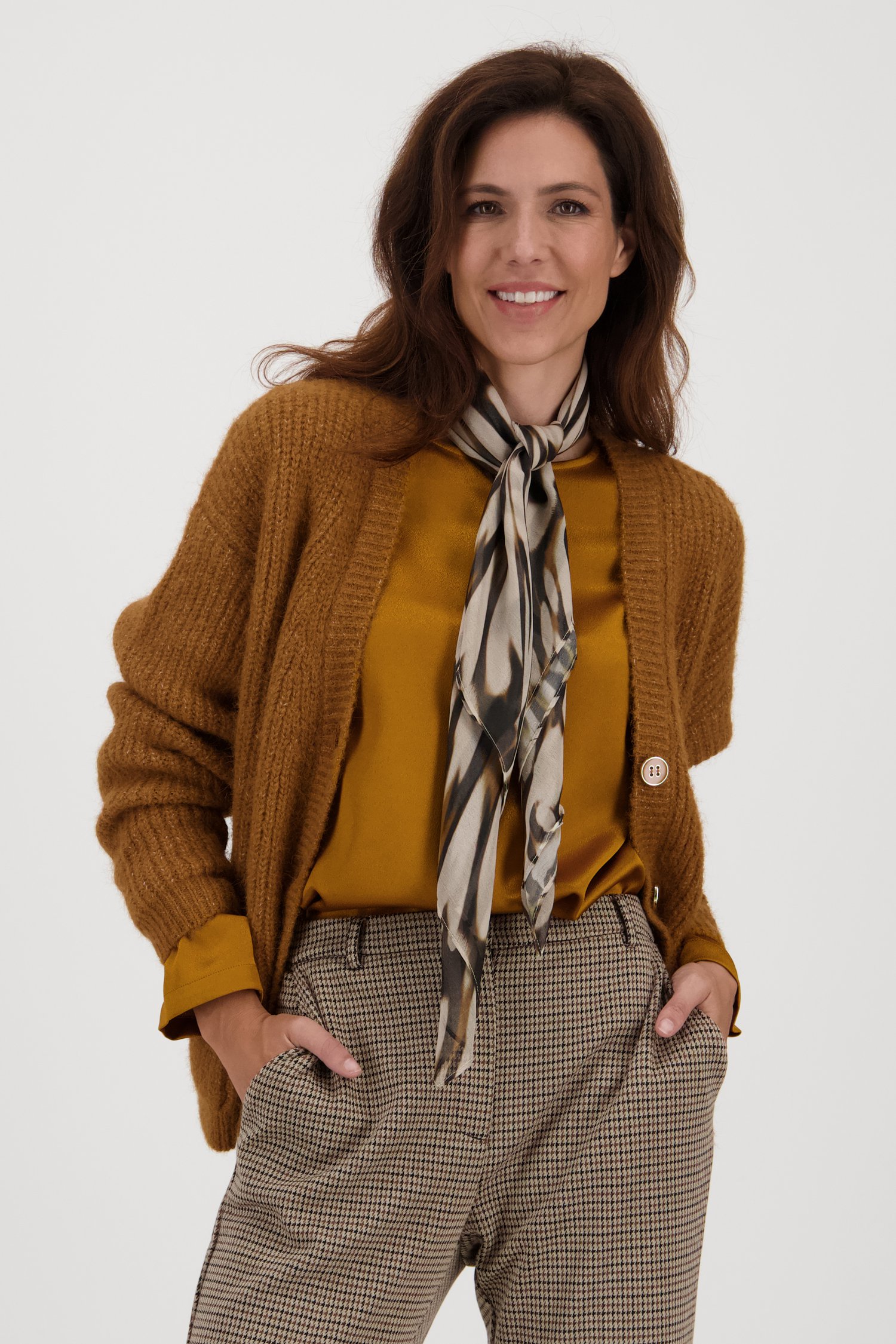 Bruine cardigan van Claude Arielle voor Dames