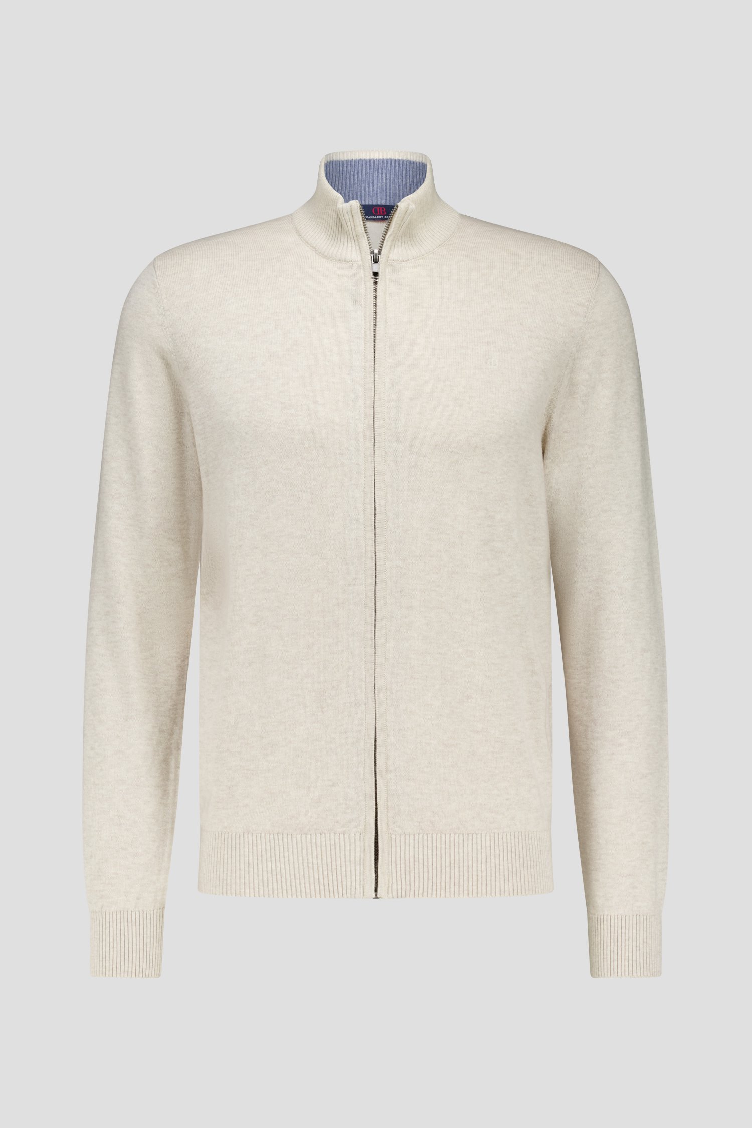 Bruine cardigan met rits van Dansaert Blue voor Heren