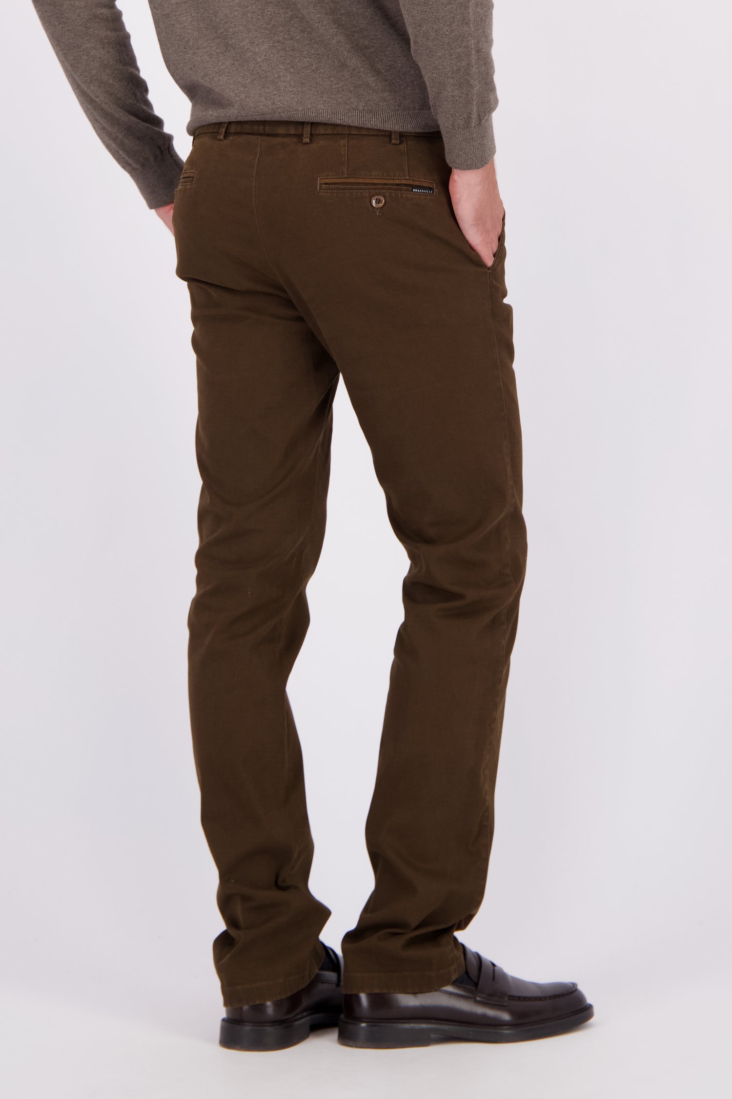 Achterkant van Bruine chino - Vancouver - Regular fit door Brassville voor Heren