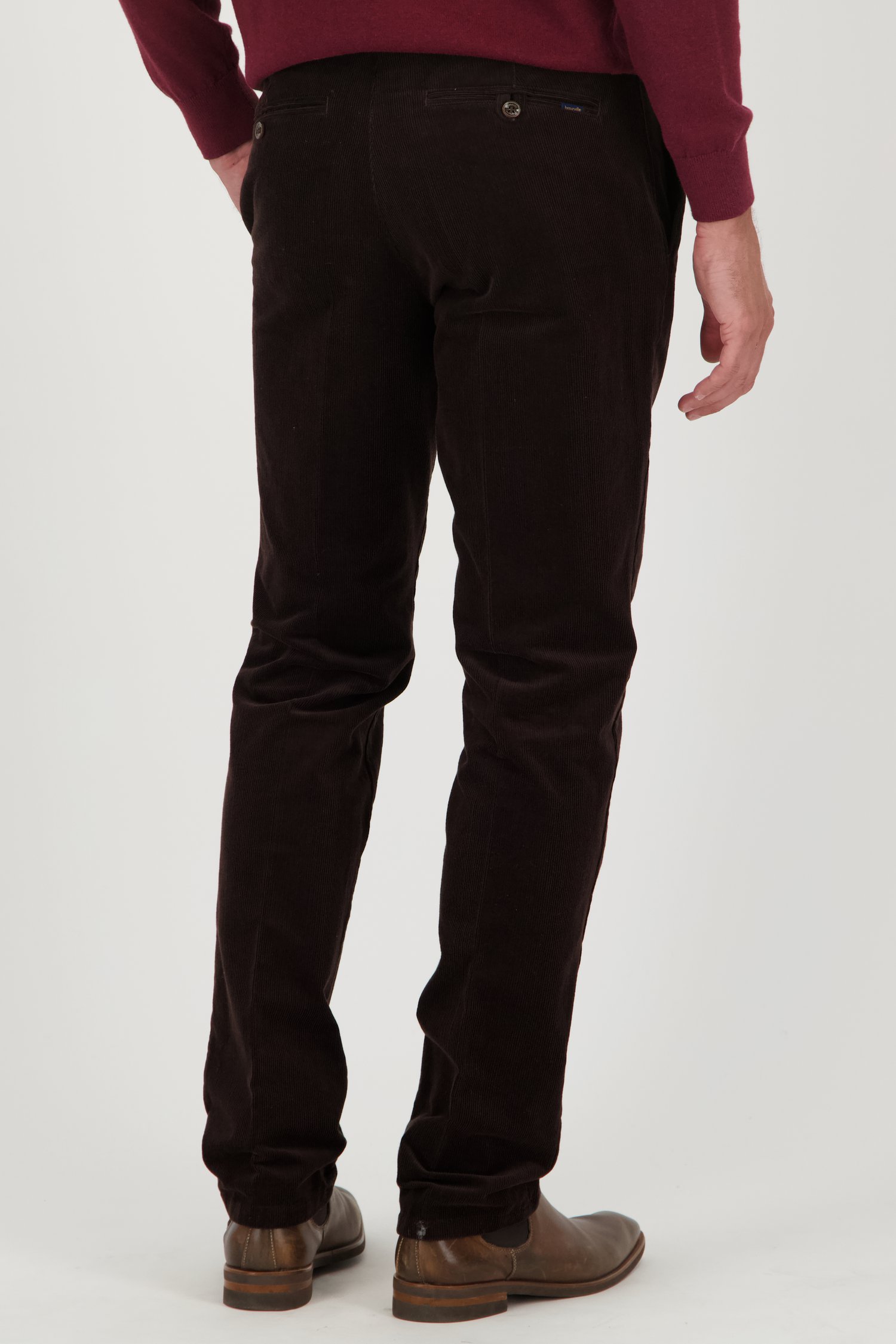 Bruine corduroy broek - Louisiana - Regular fit van Brassville voor Heren