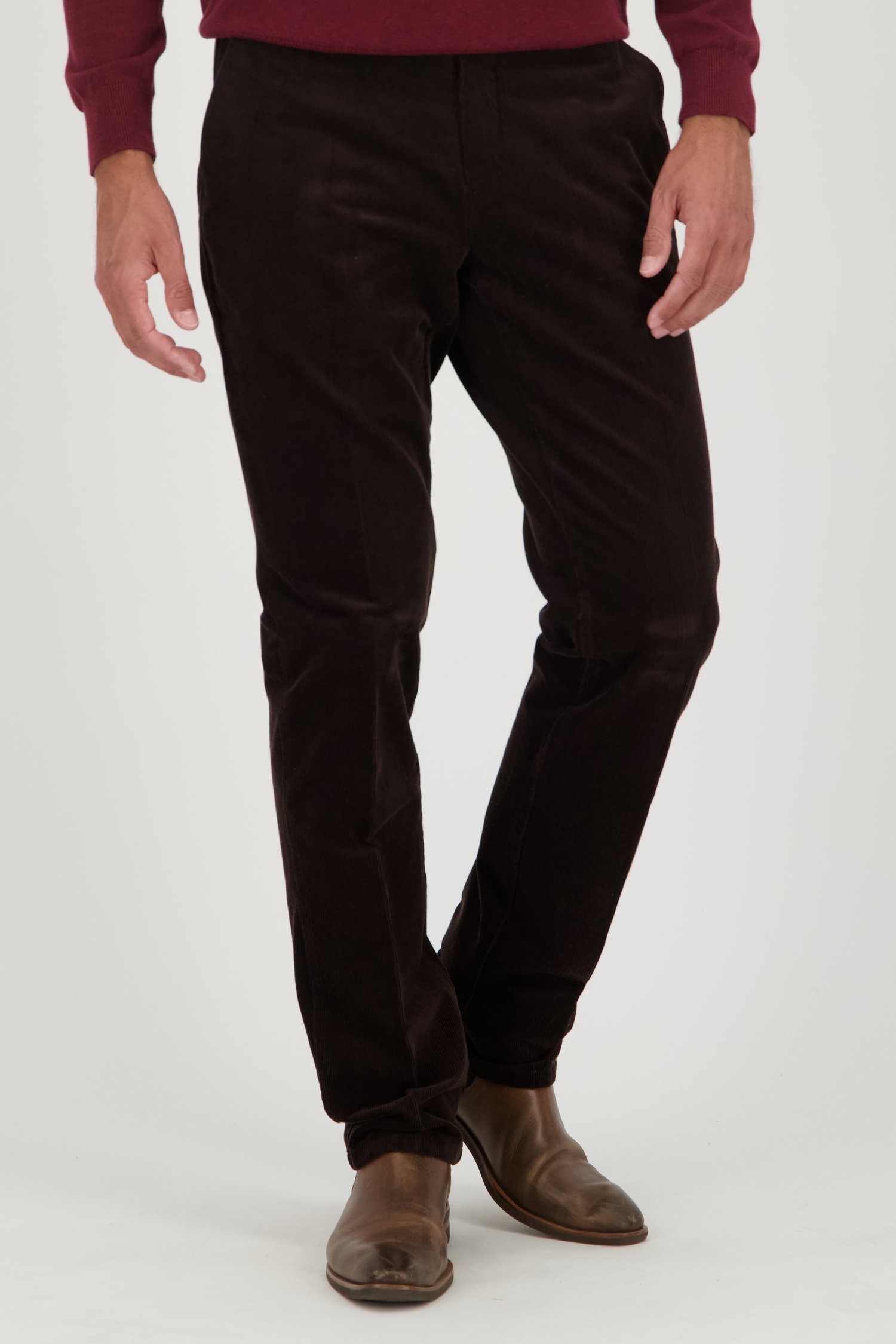 Bruine corduroy broek - Louisiana - Regular fit van Brassville voor Heren